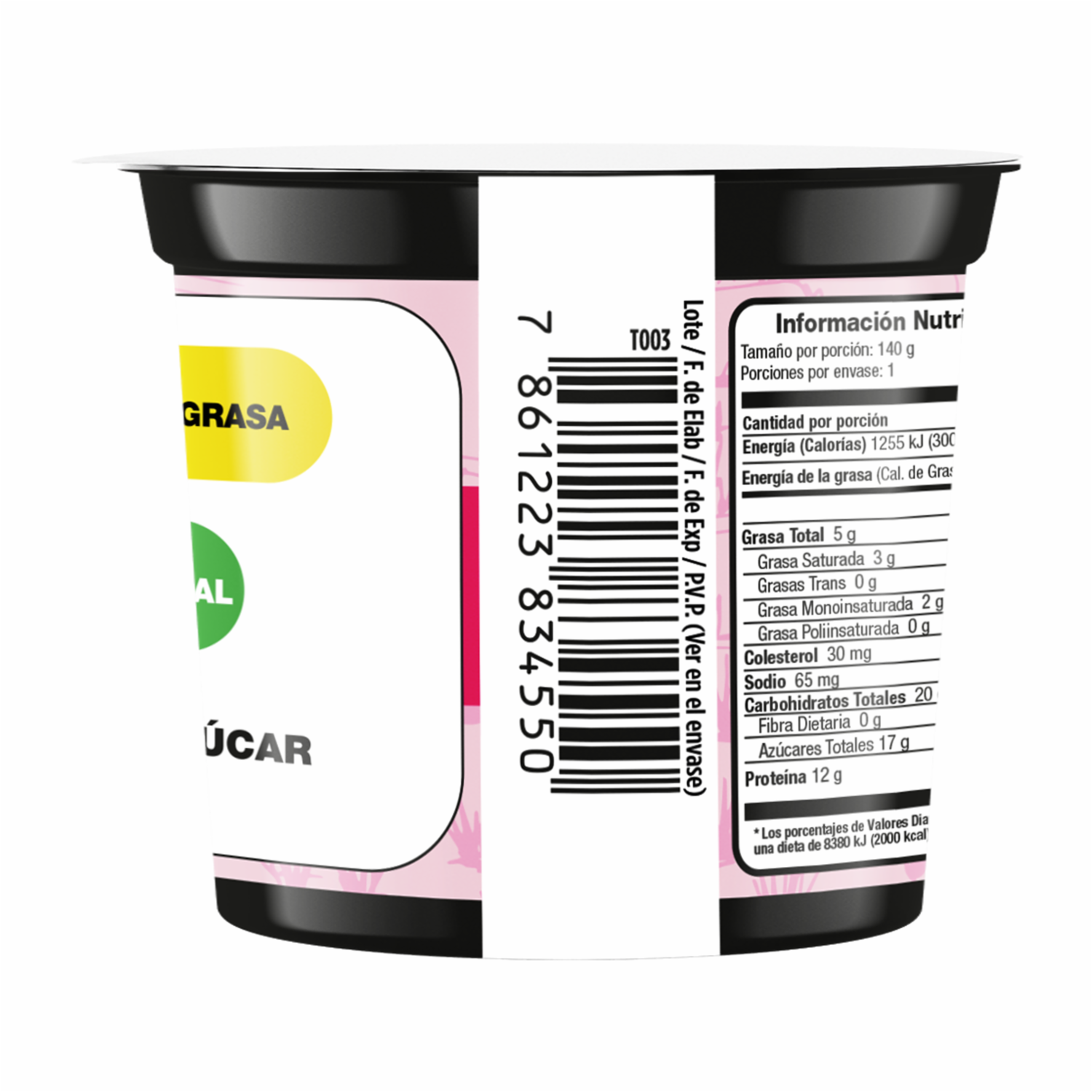 Yogurt Griego Sabor Fresa EL ARTESANAL 140 G