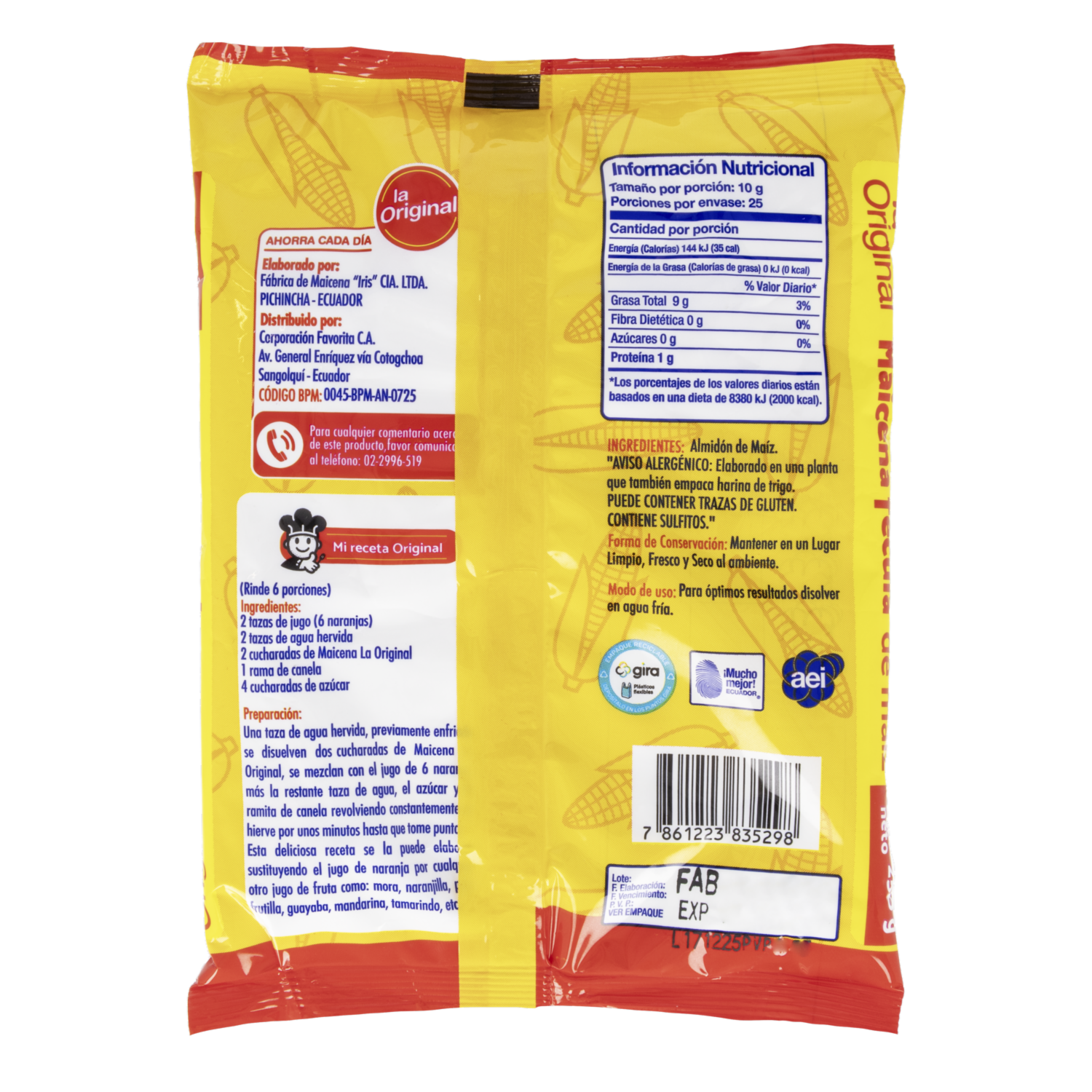Maicena Fécula De Maíz LA ORIGINAL 250 g