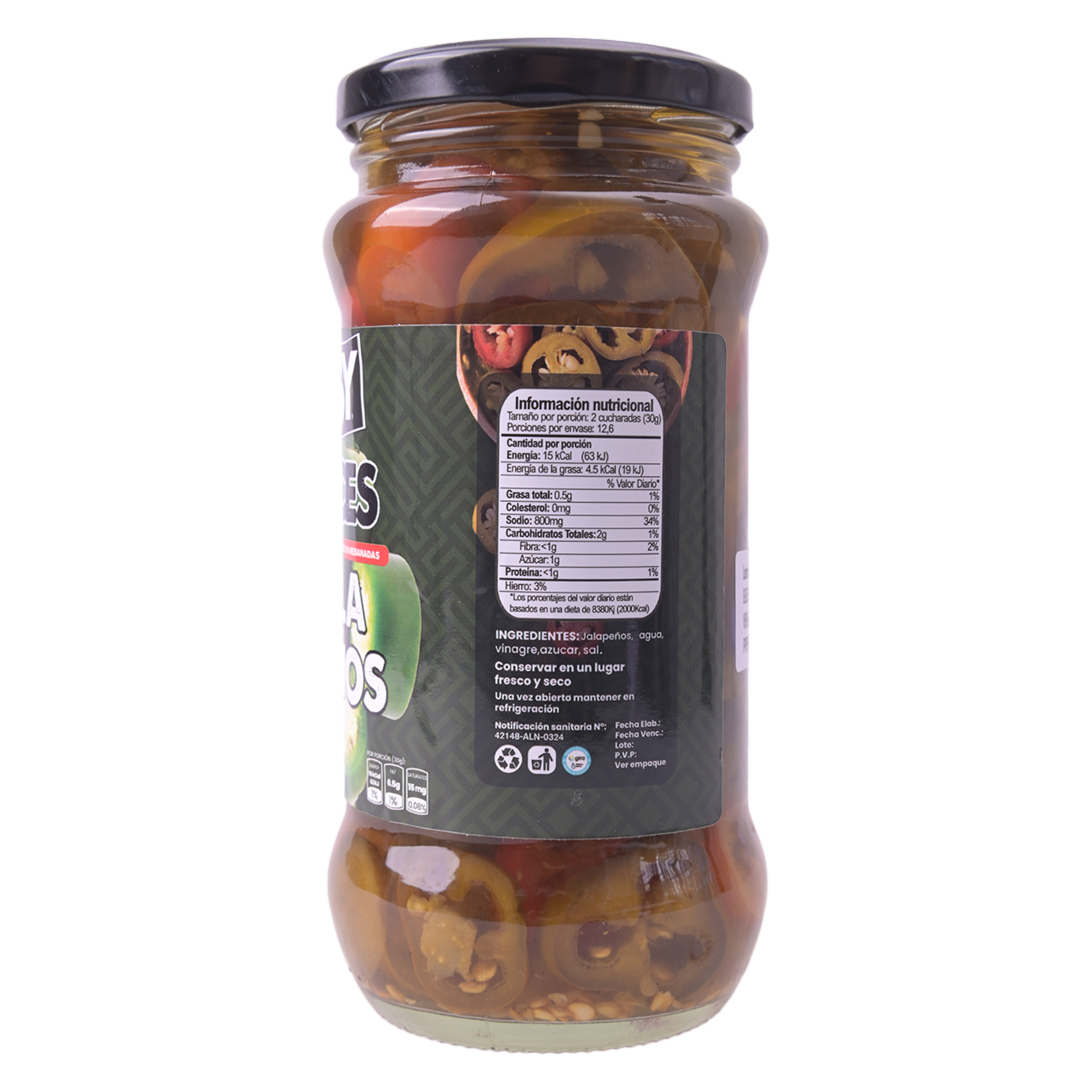 Jalapeños Encurtido Picante Medio ESY 380 G