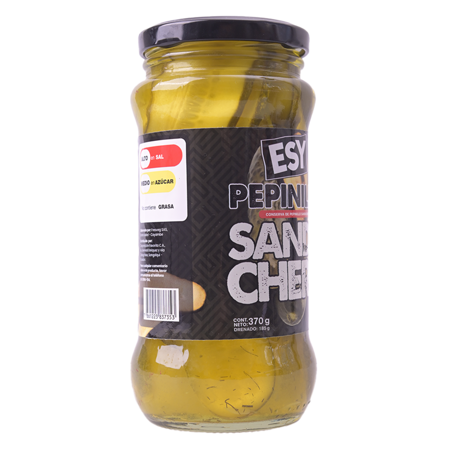 Pepinillos Pickle Sanduchero ESY 370 G