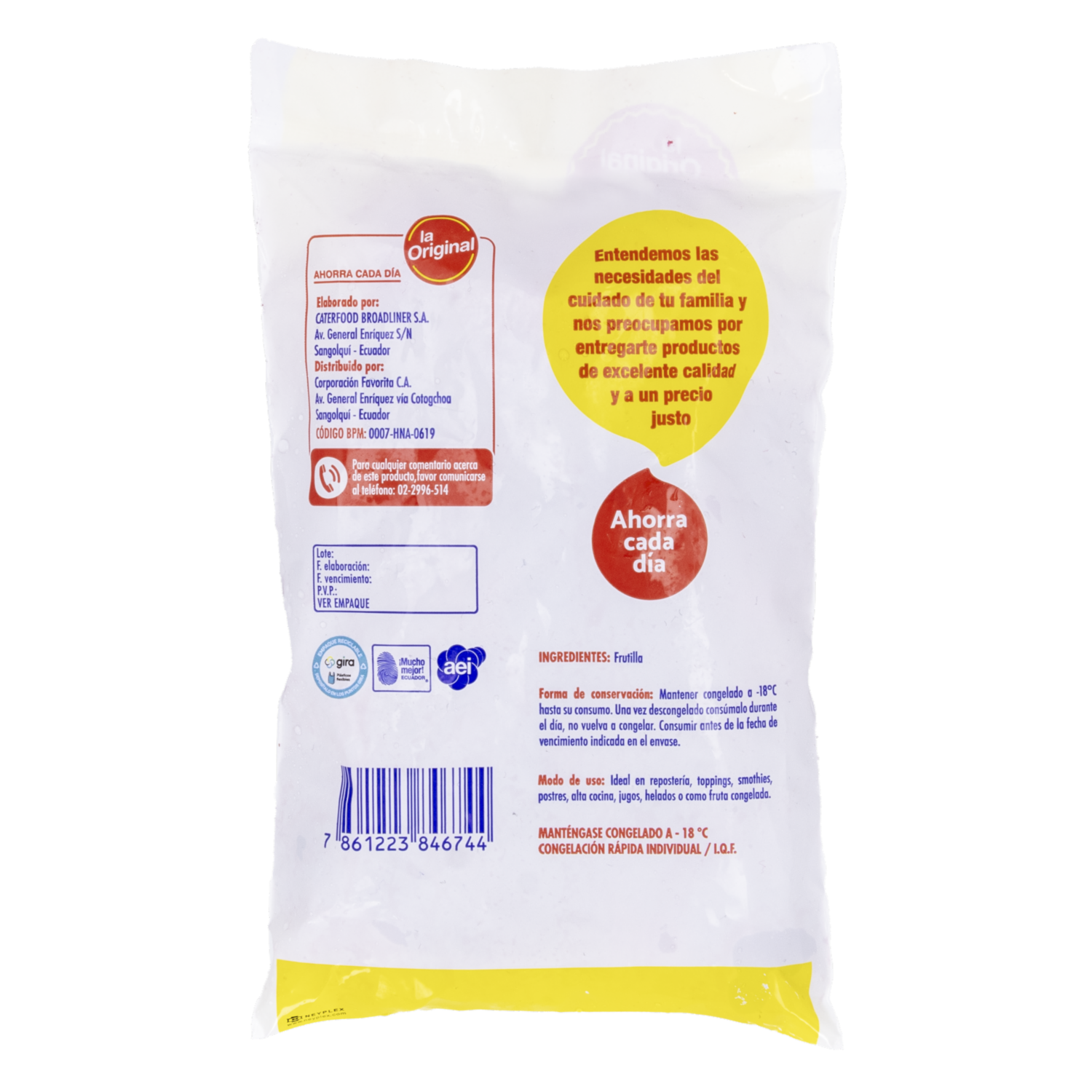 Frutillas Congeladas LA ORIGINAL 180 G
