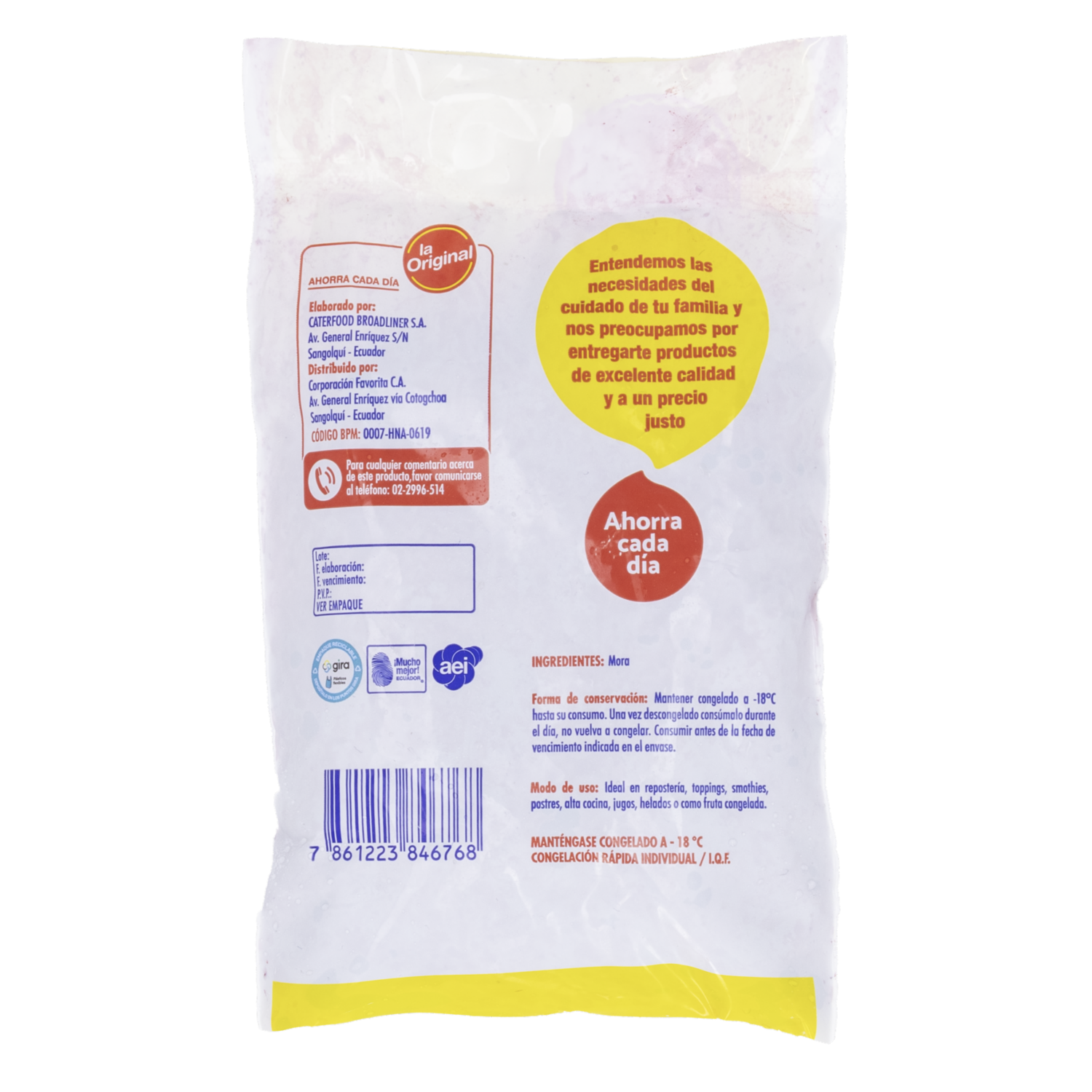 Moras Congeladas LA ORIGINAL 150 G
