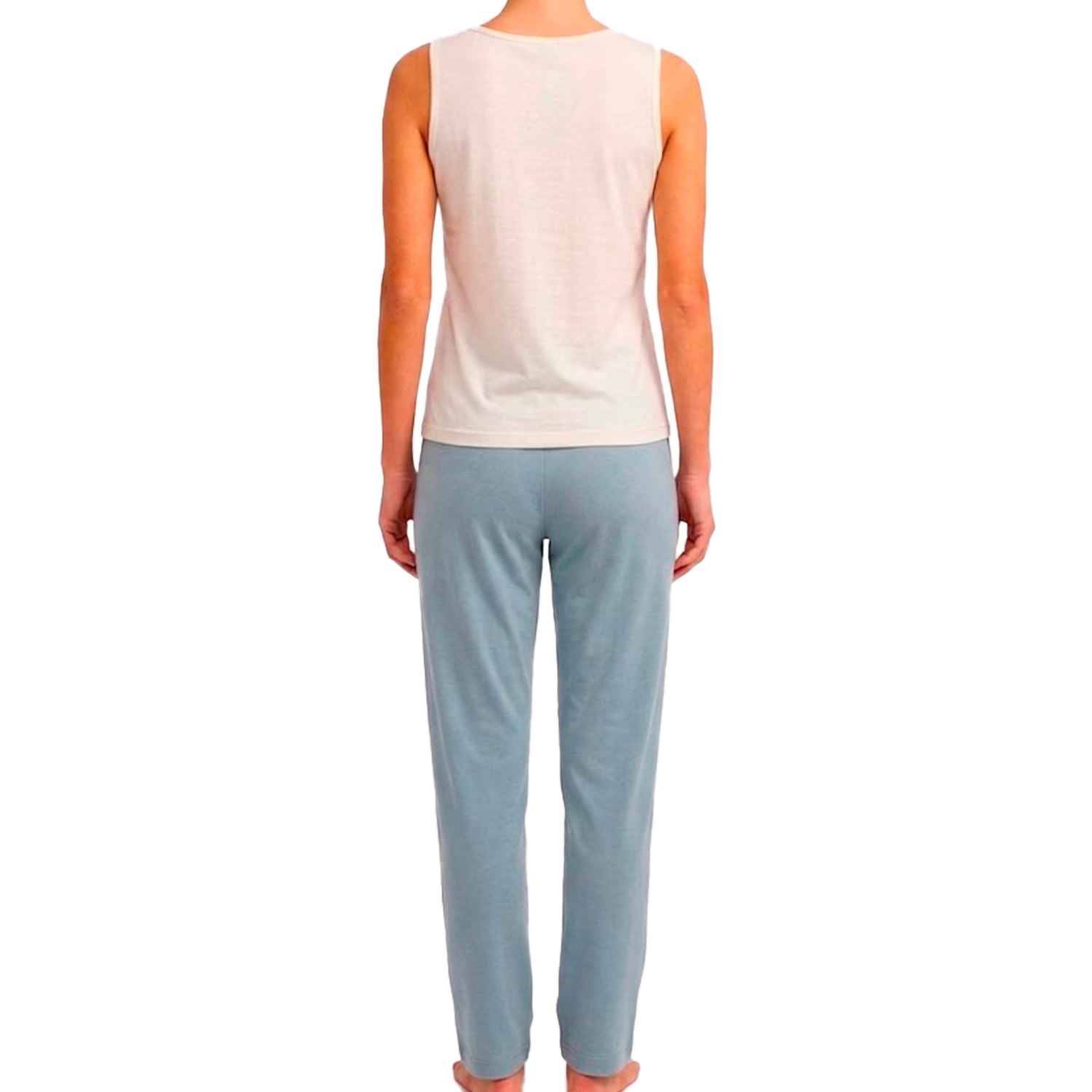 Pijama Cuello Redondo Sin Mangas Con Pantalón GK BASIC