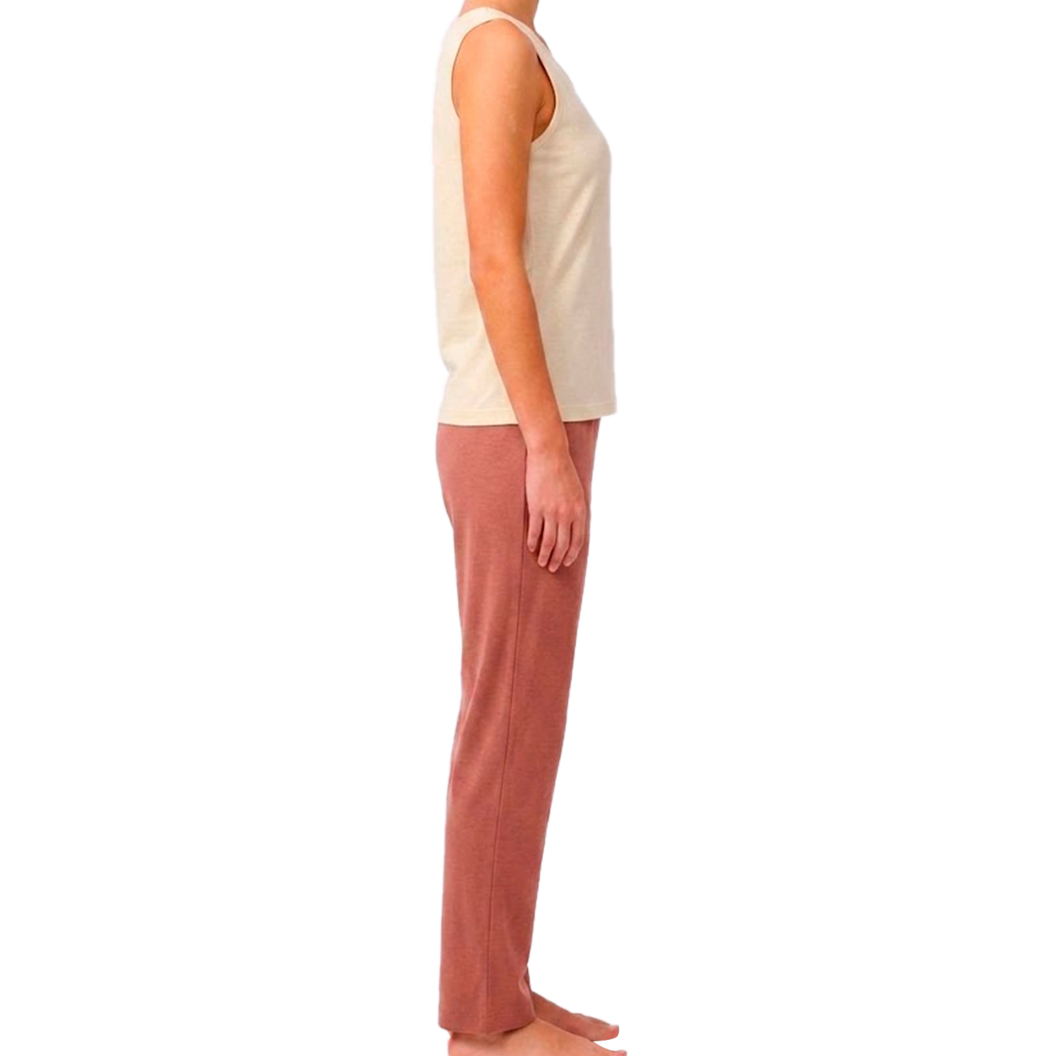 Pijama Cuello Redondo Sin Mangas Con Pantalón GK BASIC