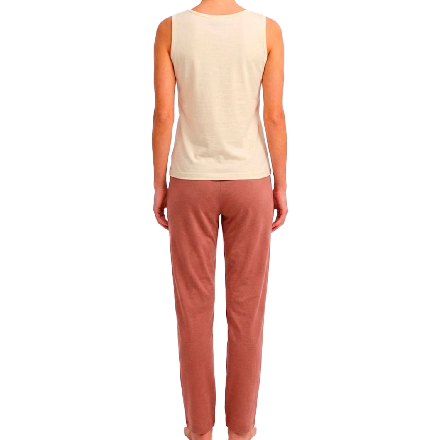 Pijama Cuello Redondo Sin Mangas Con Pantalón GK BASIC
