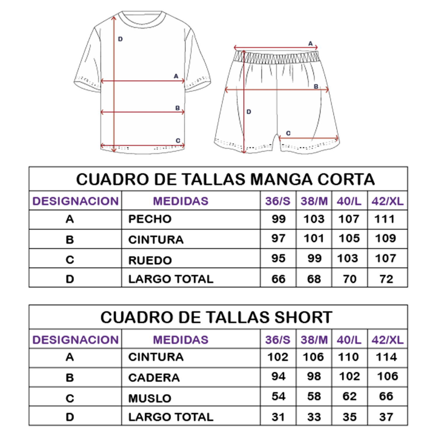 Pijama Cuello Redondo Manga Corta Short GK BASIC