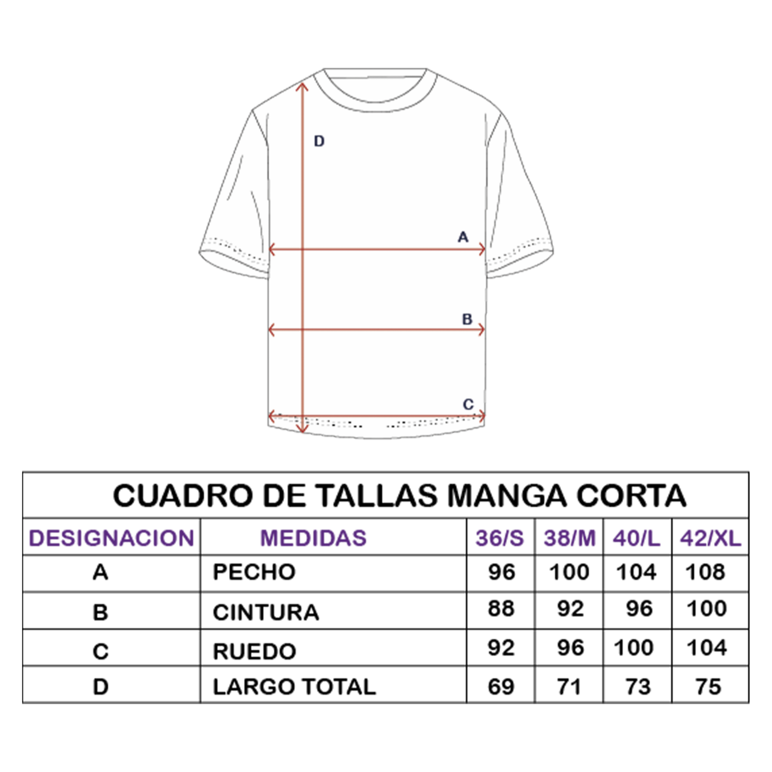 Camiseta Cuello Redondo Manga Corta GK BASIC