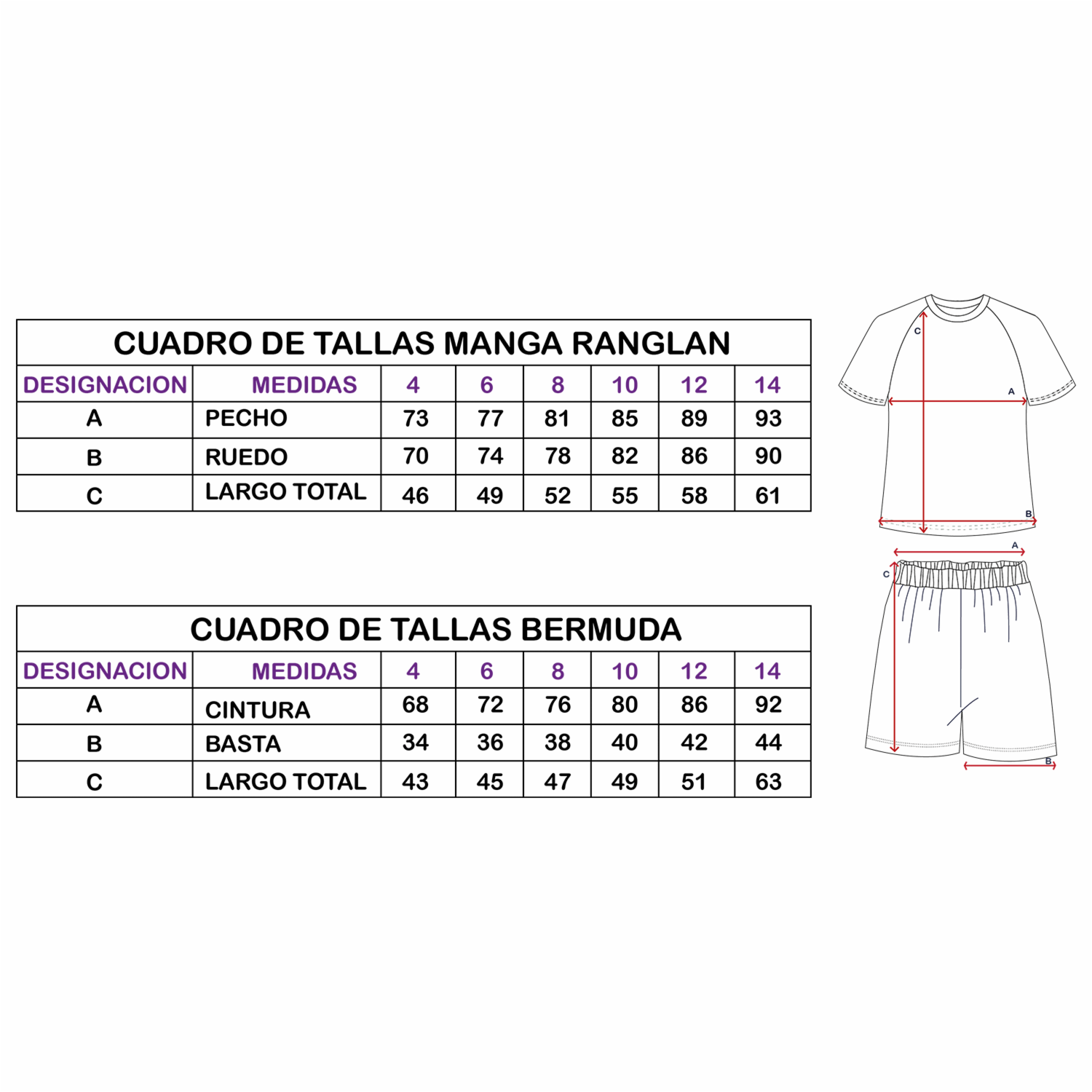 Pijama Cuello Redondo Manga Corta Y Bermuda GK BASIC