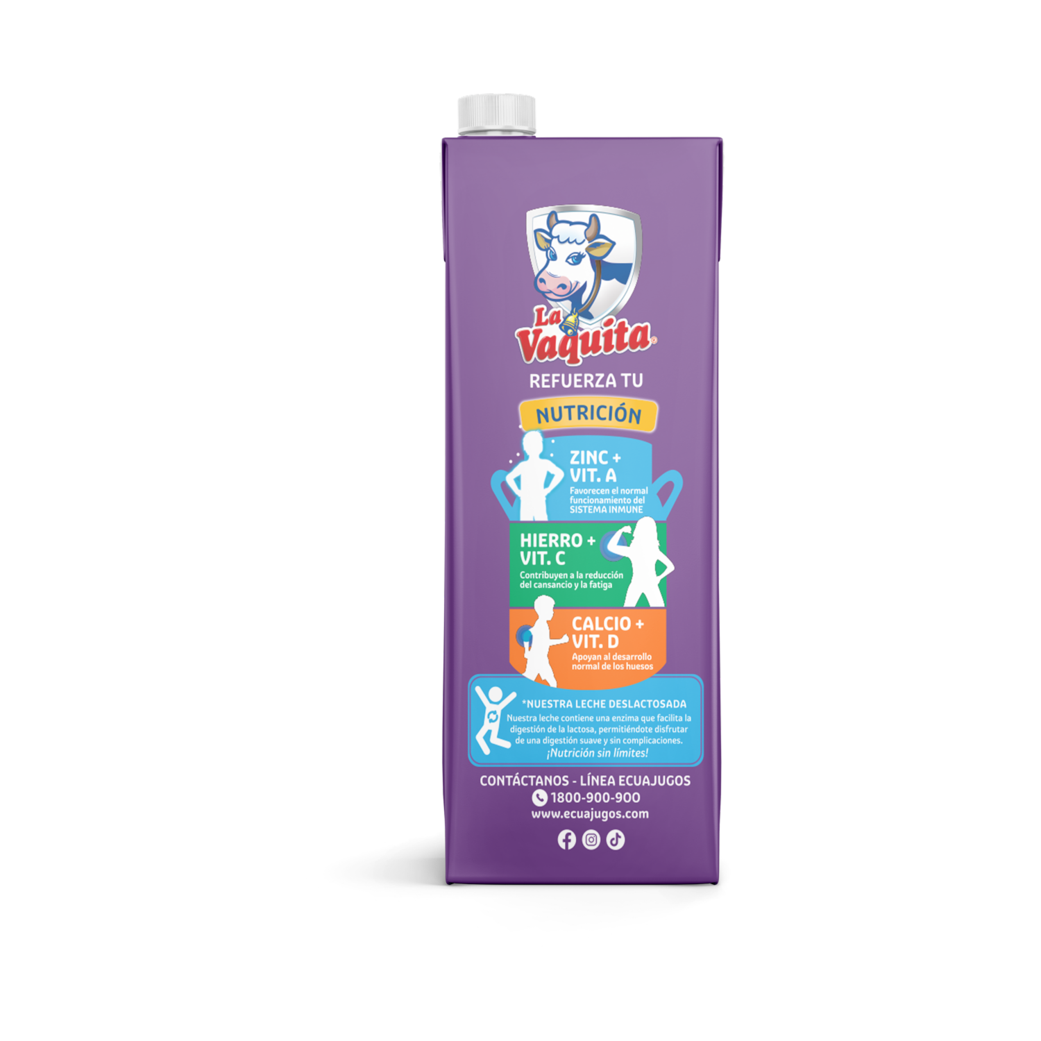 Leche Deslactosada Fortificada LA VAQUITA 1 L