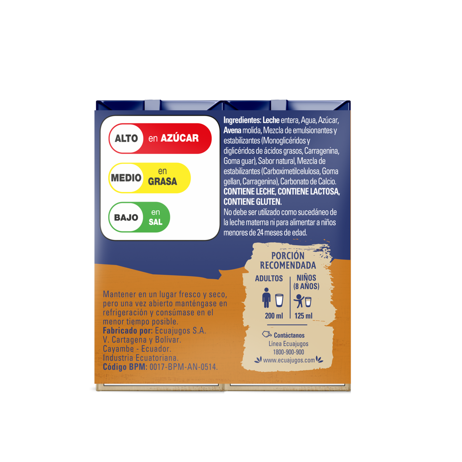 Bebida De Avena Con Leche Sabor A Canela CEREAVENA 6X200 Ml