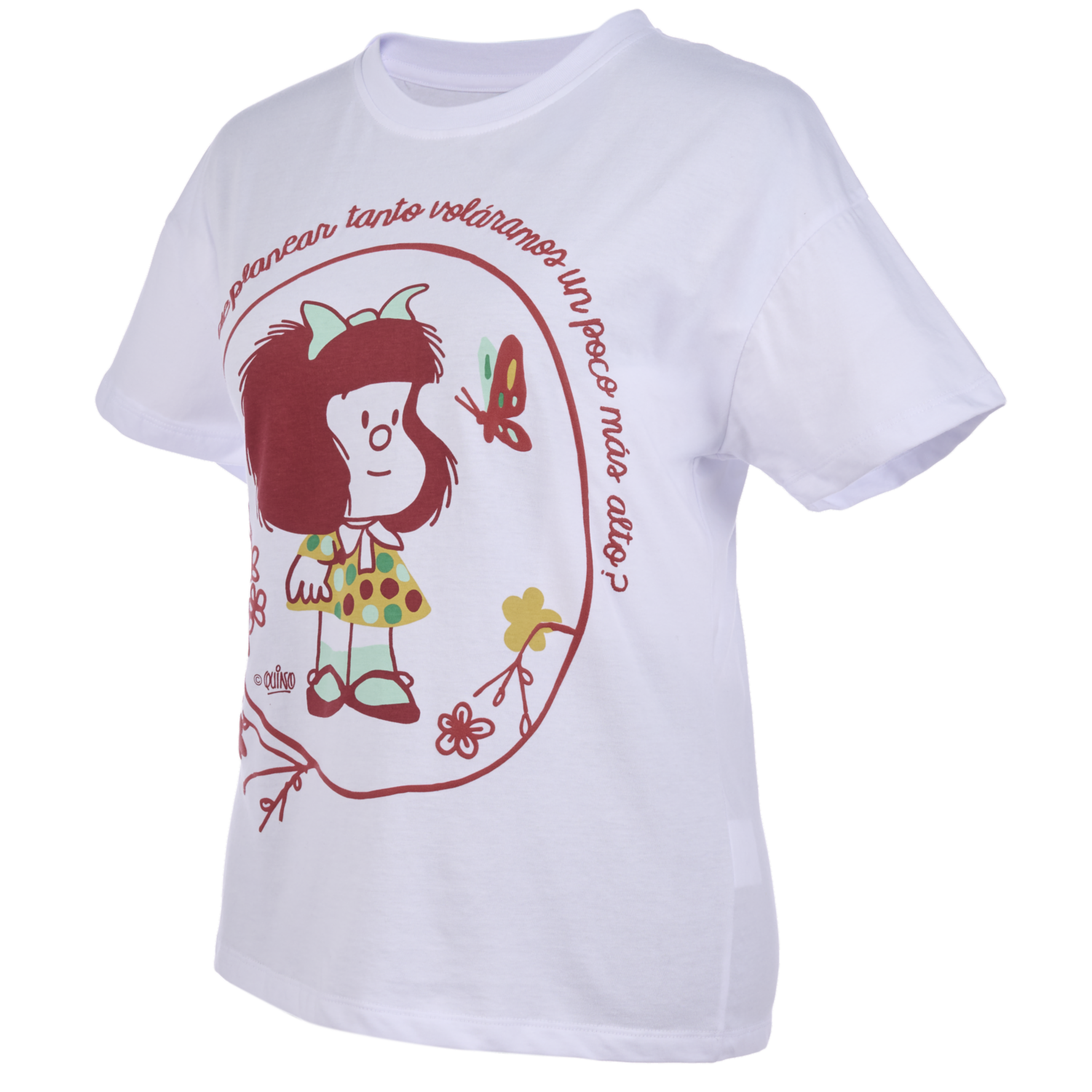 Camiseta Blanca Estampada Mafalda Mangas Cortas MAFALDA