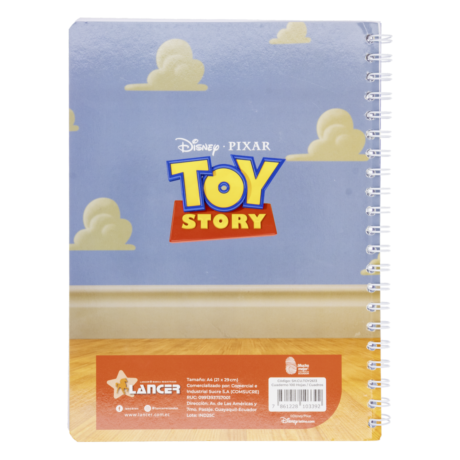 Cuaderno Universitario De Cuadros Toy Story DISNEY 100 Hojas