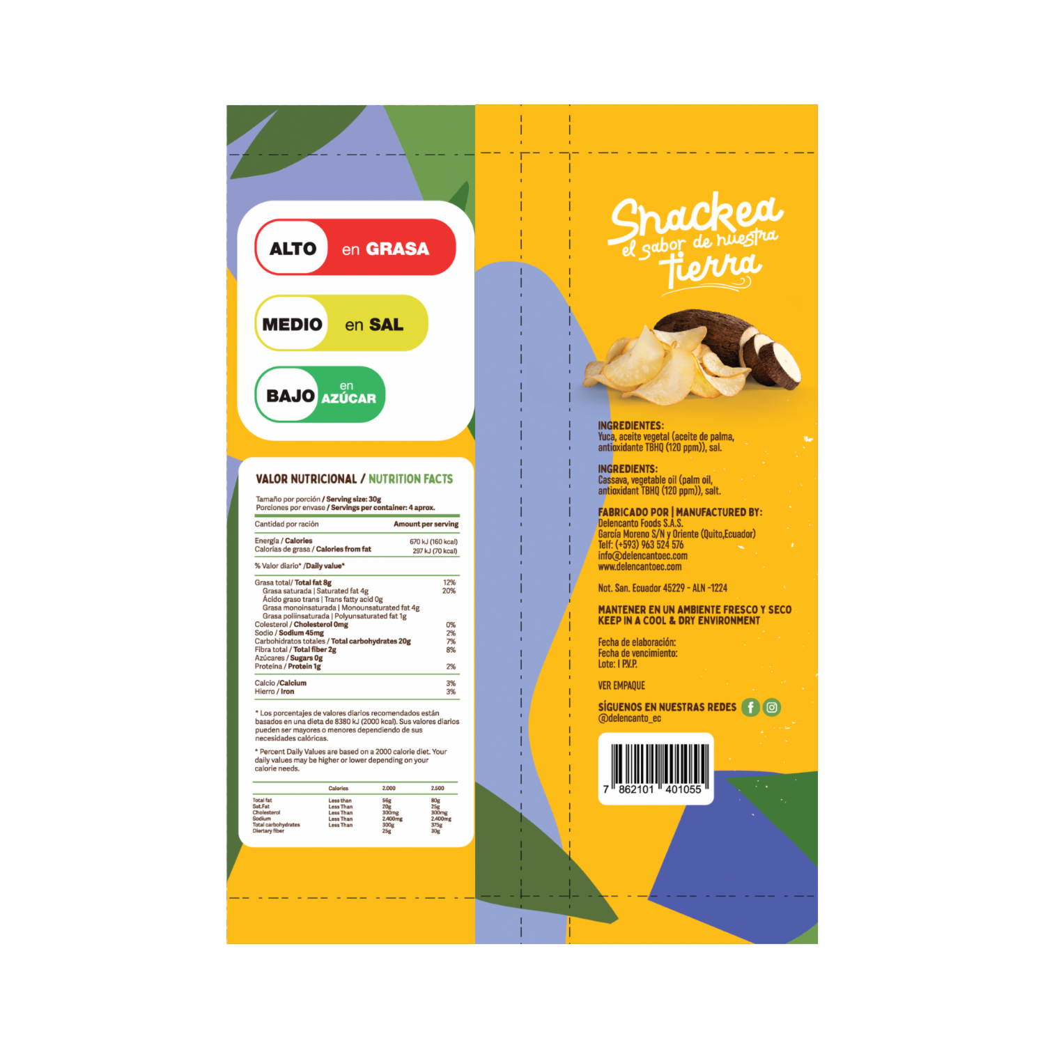 Chips De Yuca Frita Con Sal YUCAS 112 G