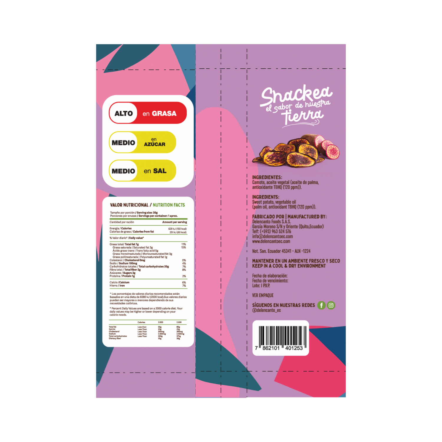 Snack De Camote Frito CAMOTES 37 G