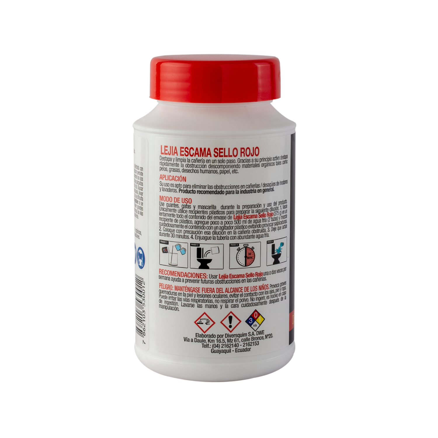 Destapa Caños Sello Rojo LEJÍA 375 G