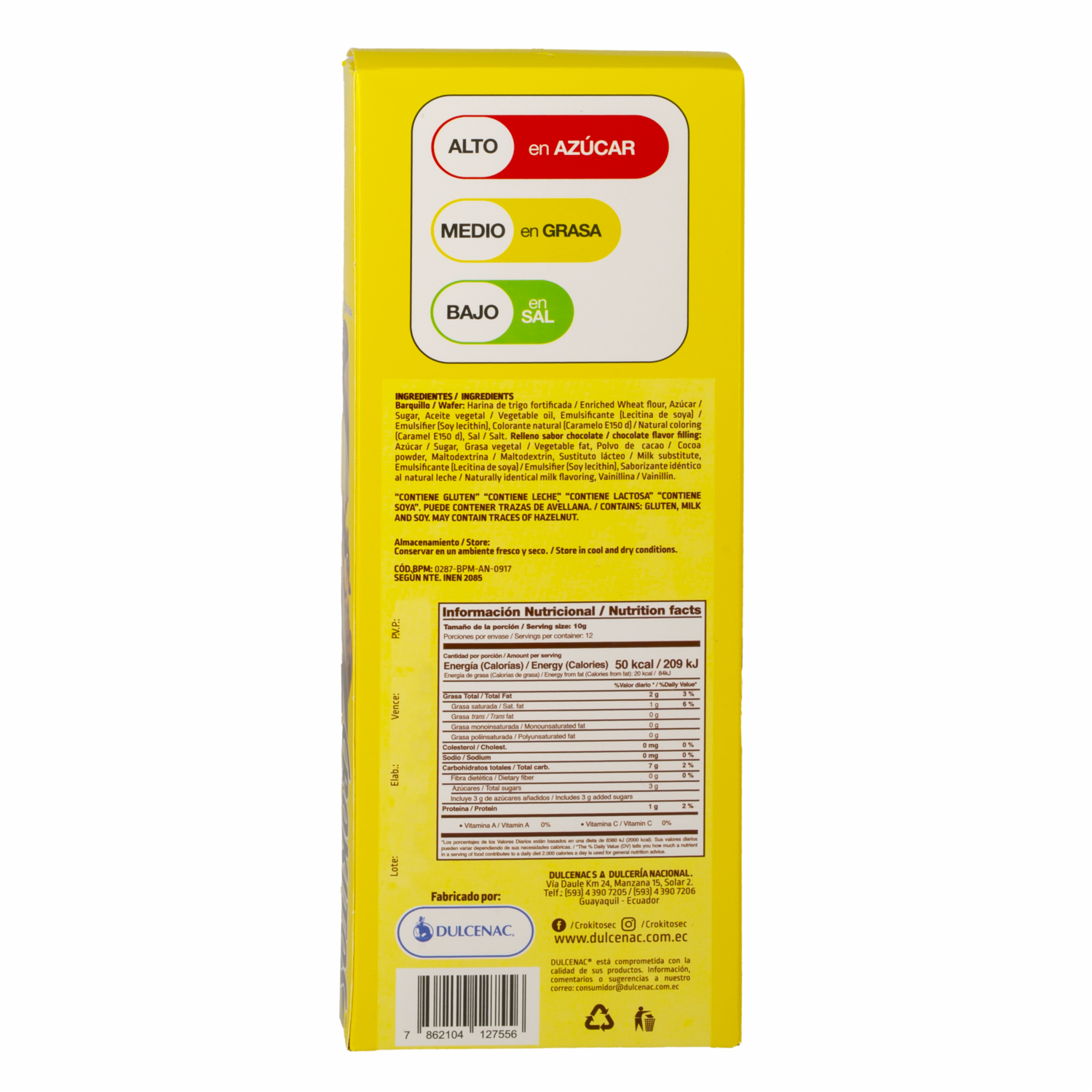 Barquillos Con Relleno Sabor A Chocolate CROKITOS 120 G