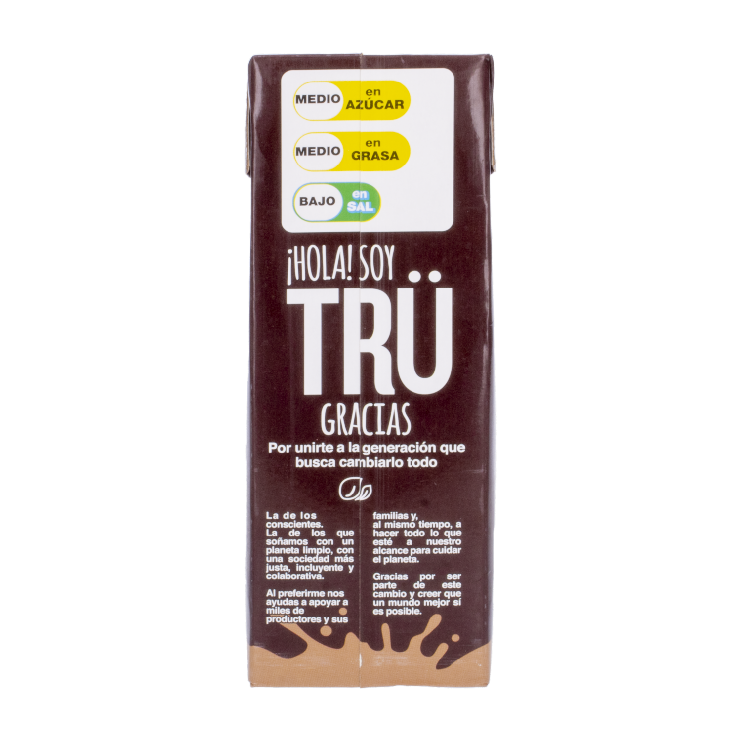 Leche Chocolatada Deslactosada UHT TRÜ 1 Litro