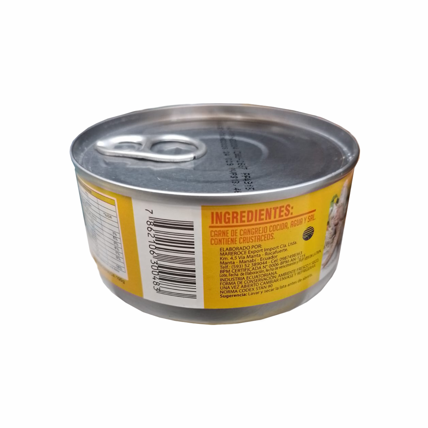 Carne De Cangrejo Cocida En Salmuera Con Manos Gordas Con Abre Fácil CANGREJO MANGLAR 175 G