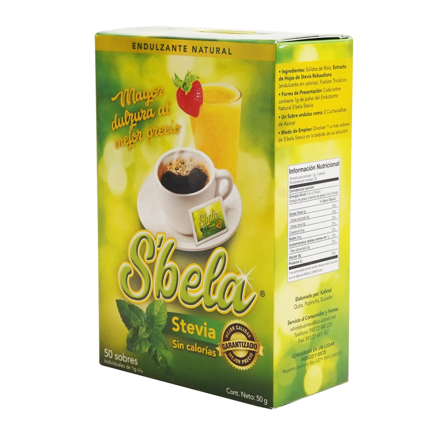 Endulzante Sin Gluten Bela STEVIA LIFE 50 G