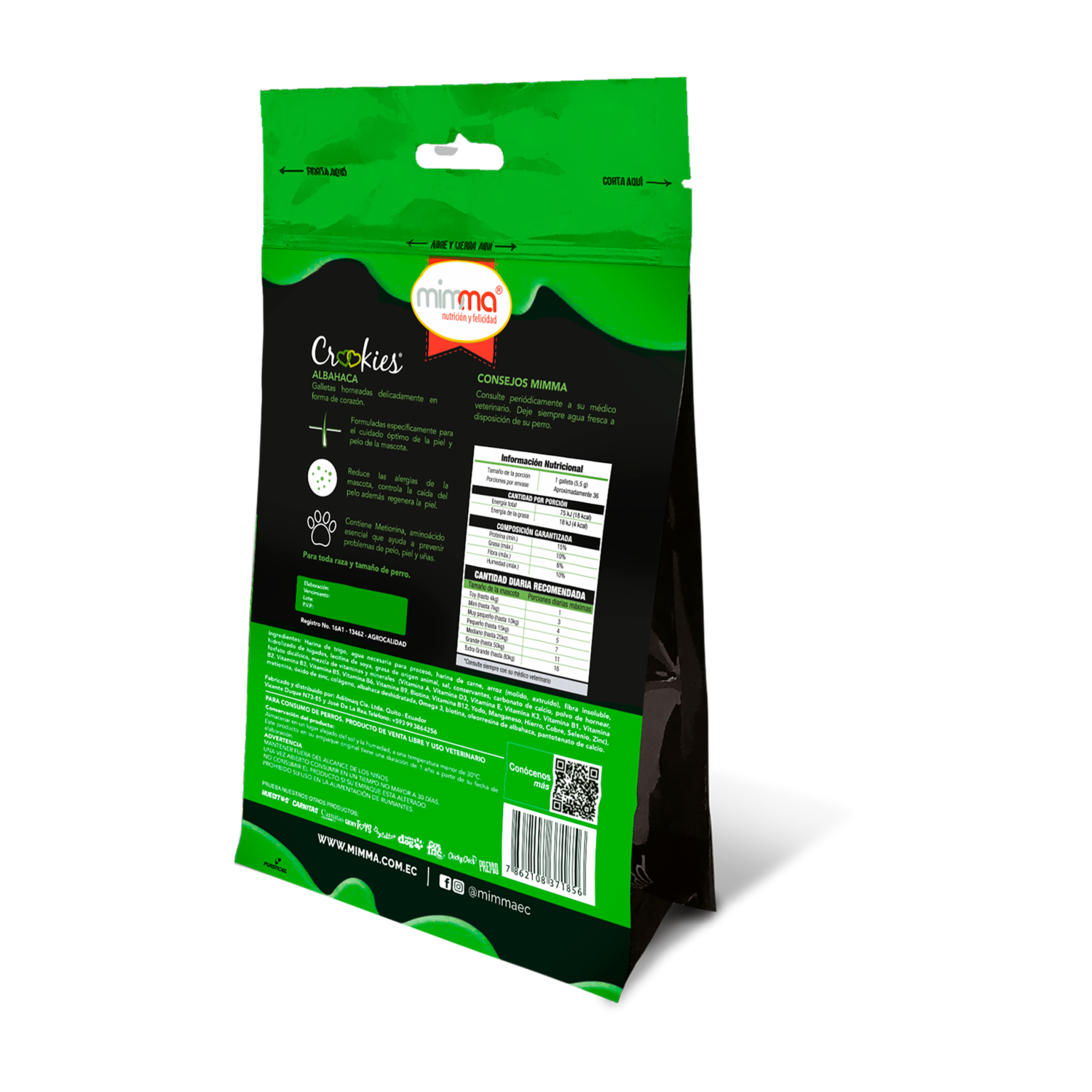 Galletas Para Perros Toda Raza Y Edad Con Albahaca CROOKIES 200 G