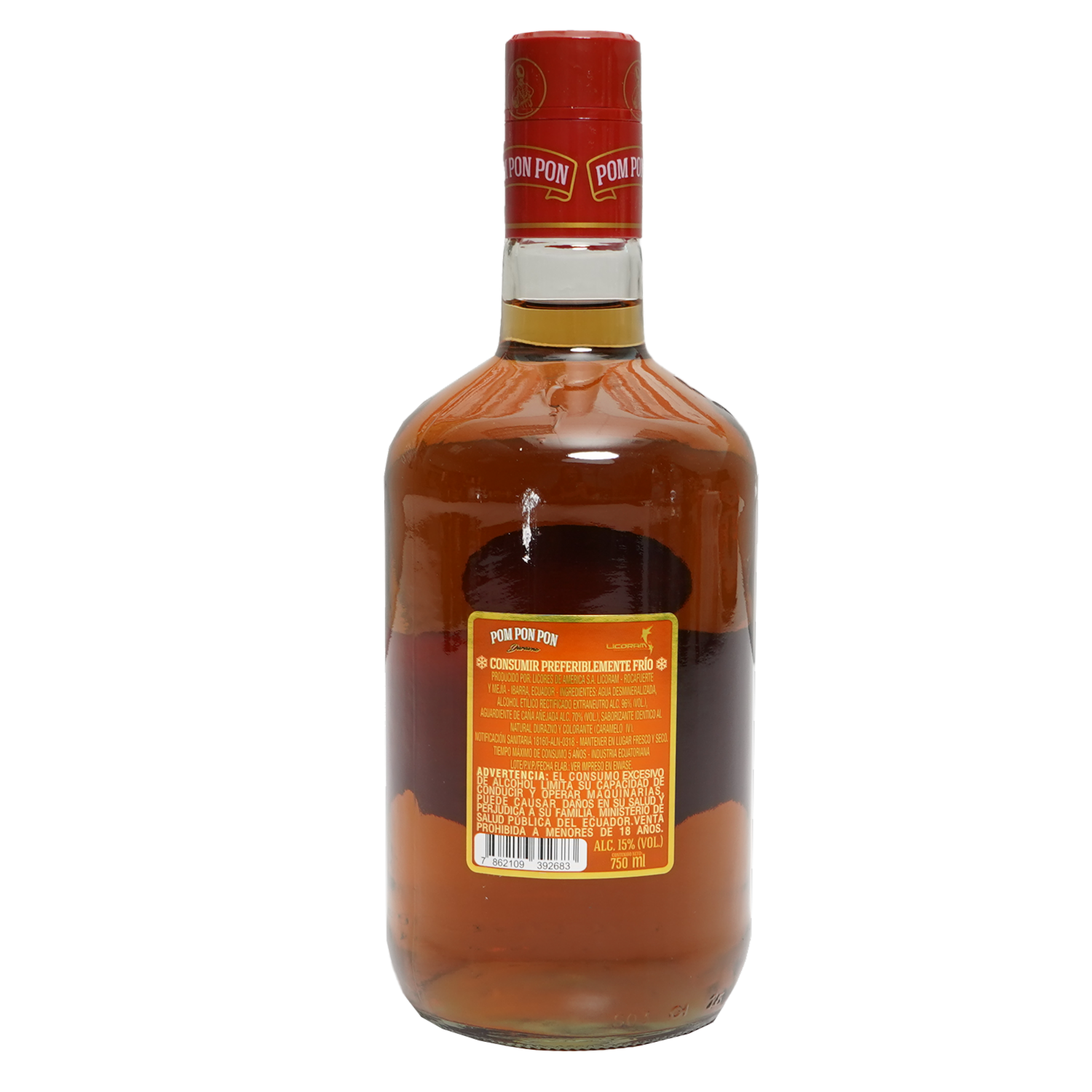 Ron Sabor A Durazno ROM PON PON 750 Ml