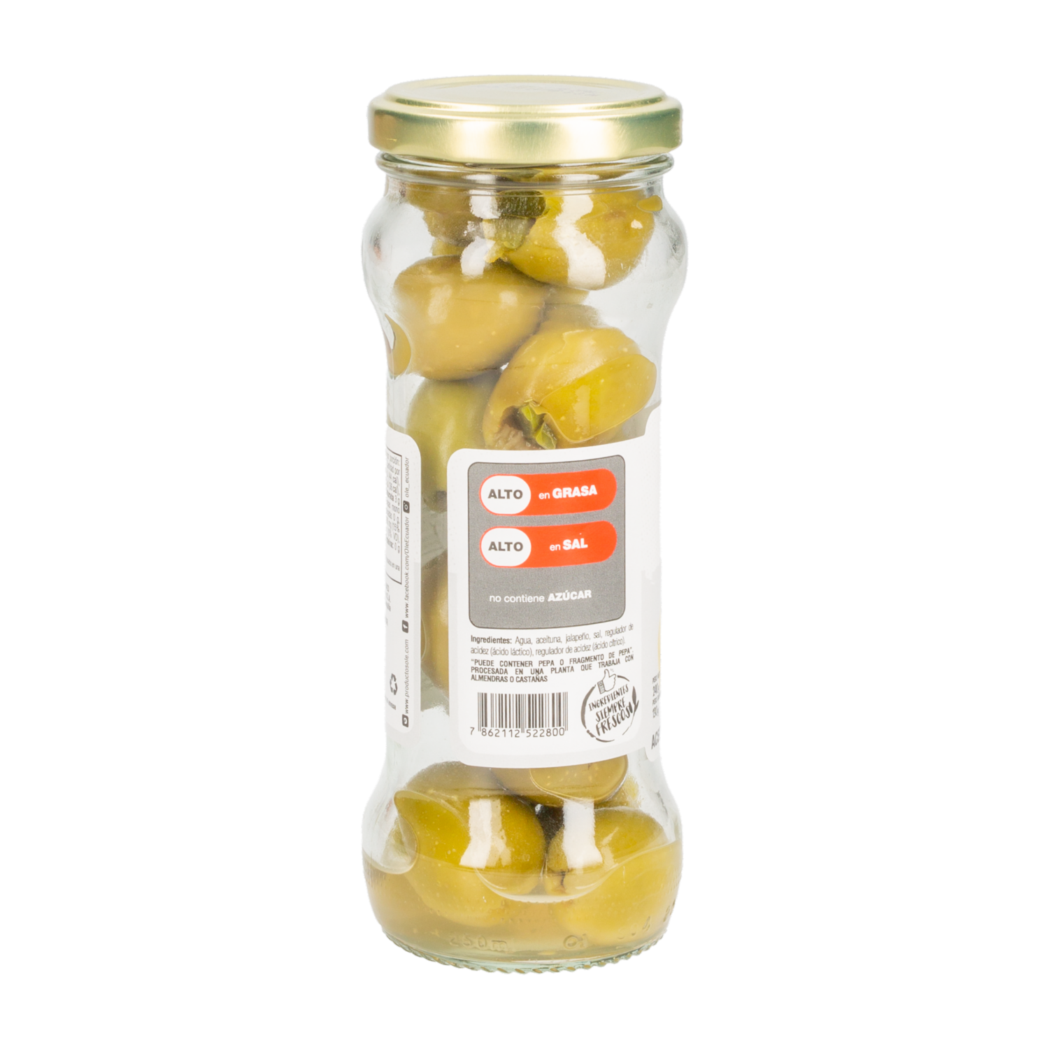 Aceitunas Verdes Con Jalapeño OLÉ 240 G