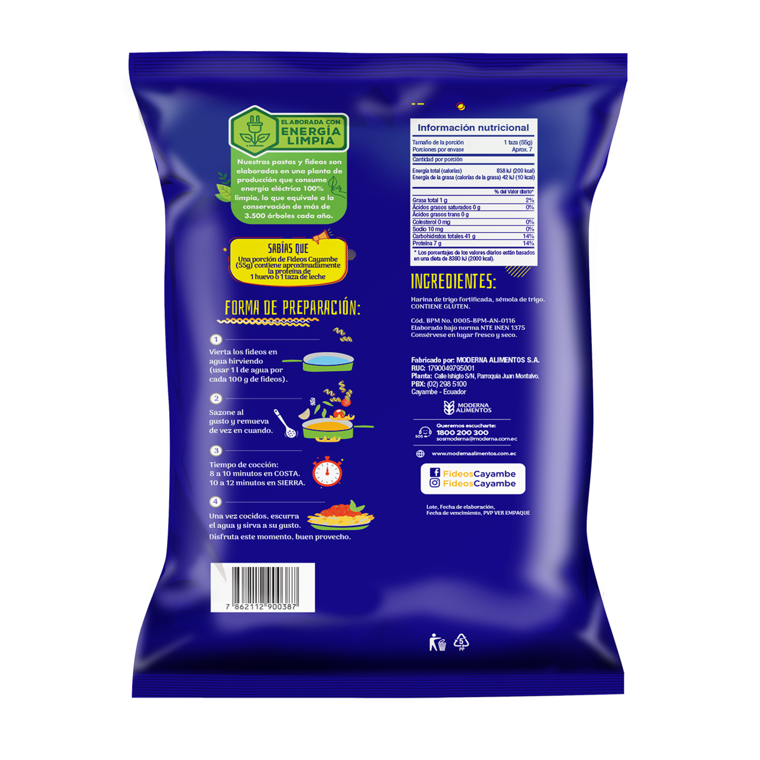 Fideo Broca CAYAMBE Funda 400 G