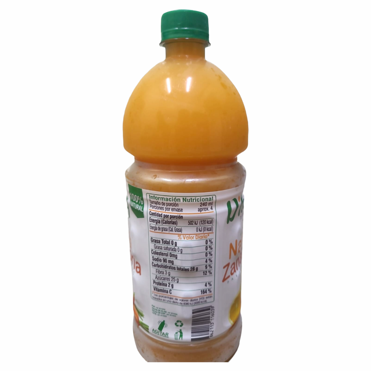 Jugo De Naranja Y Zanahoria 100 % Natural D`HOY 1 L