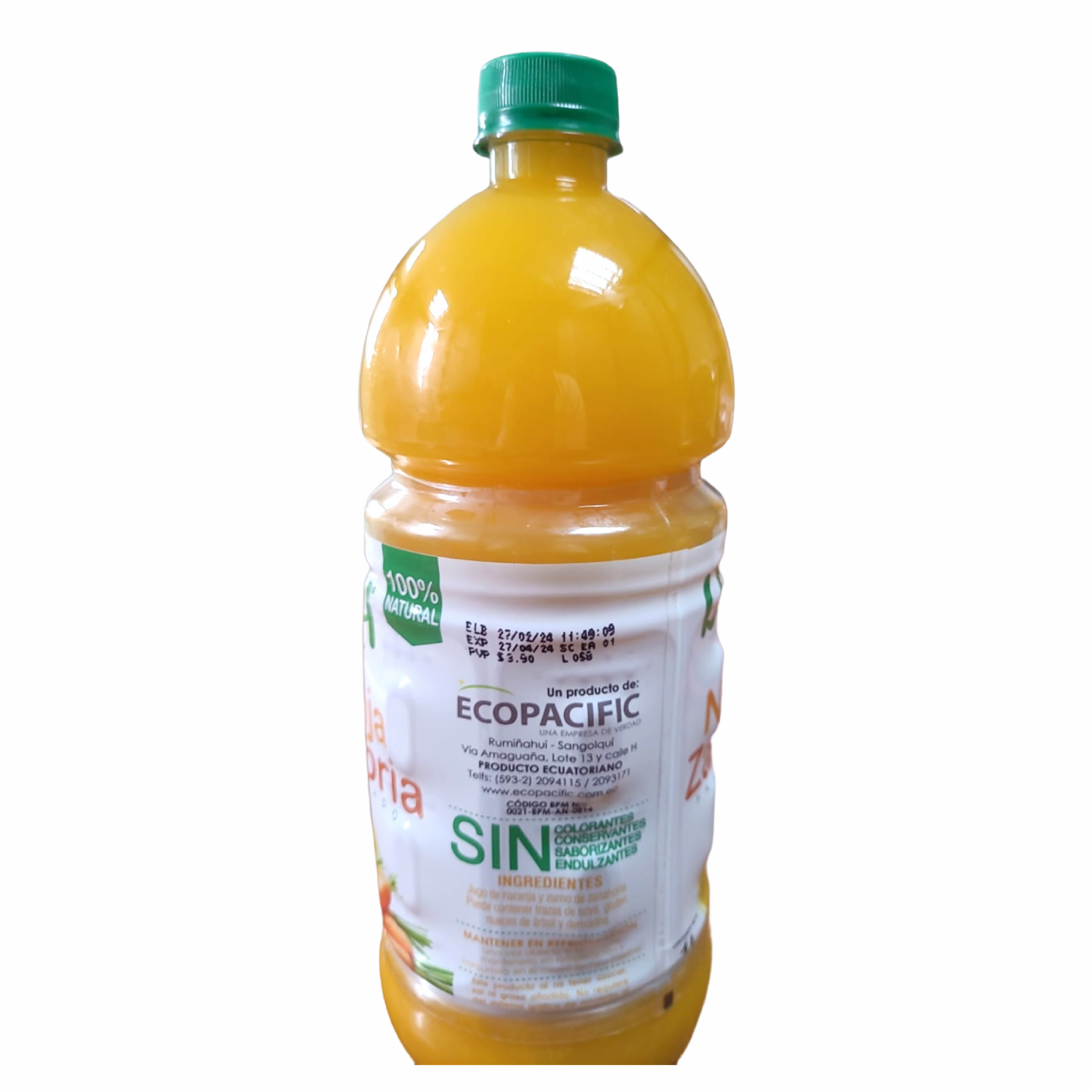 Jugo De Naranja Y Zanahoria 100 % Natural D`HOY 1 L