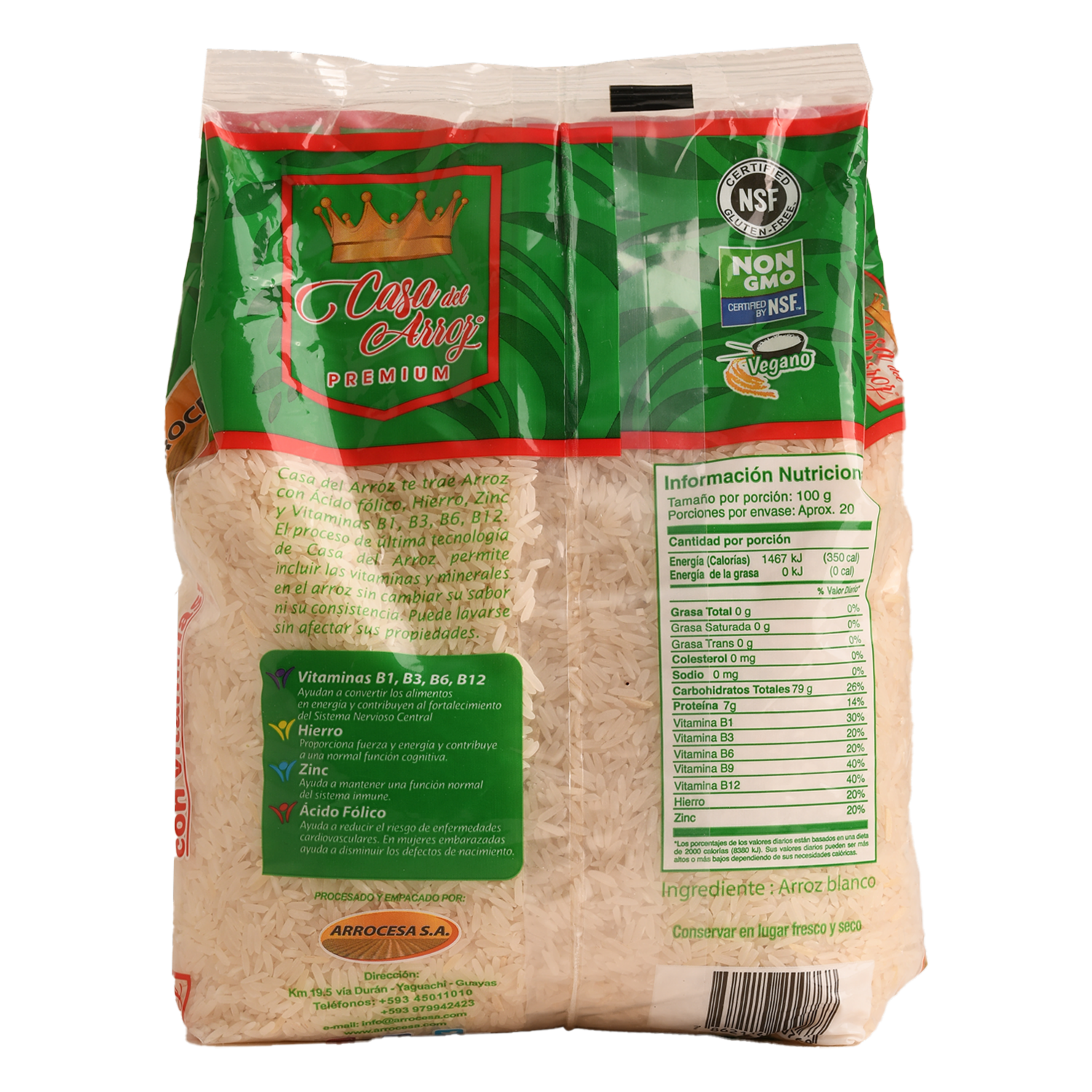 Arroz Vitaminizado CASA DEL ARROZ Funda