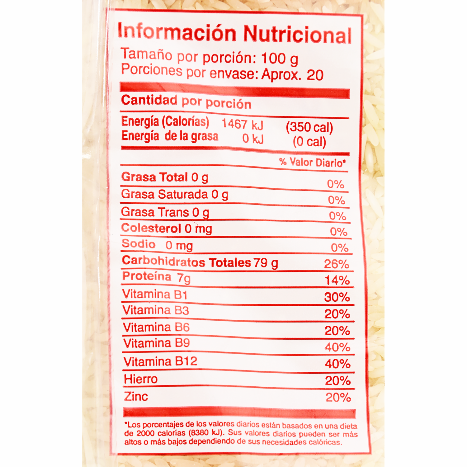 Arroz Vitaminizado Envejecido CASA DEL ARROZ 2000 G