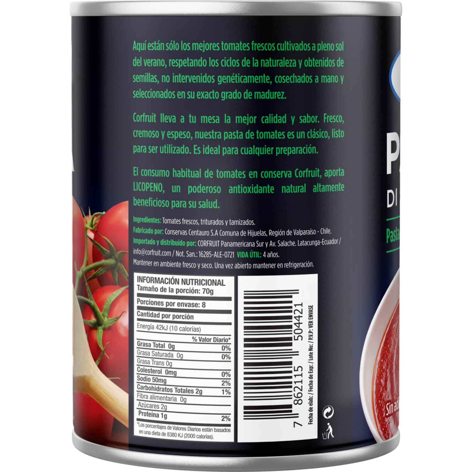 Pasta De Tomate Passata Di Pomodori CORFRUIT 580 G
