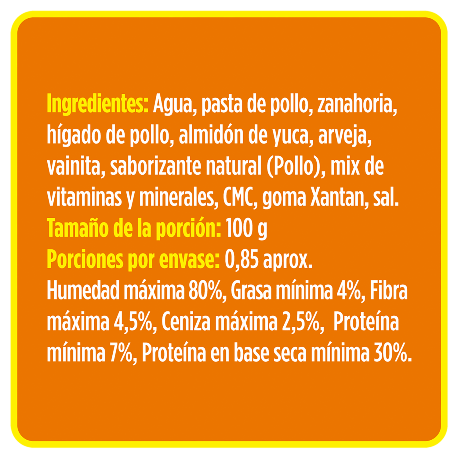 Alimento Húmedo Para Perros Pollo Con Vegetales PURE NATURE 85 G