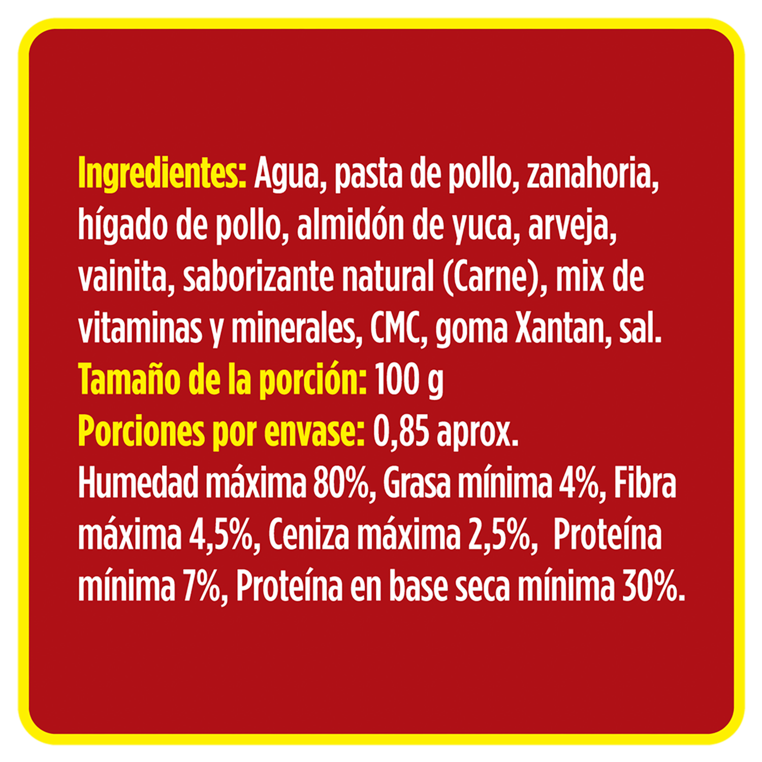 Alimento Húmedo Para Perros Carne Con Vegetales PURE NATURE 85 G