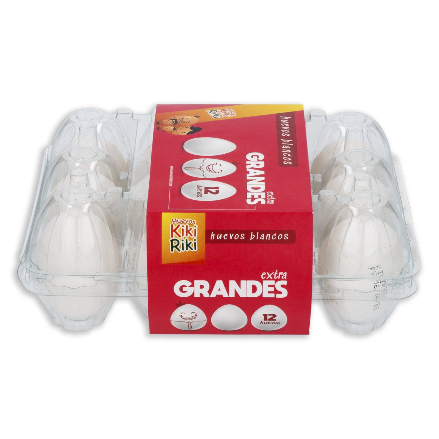 Huevos Blancos Grandes KIKI RIKI X 12 Uds