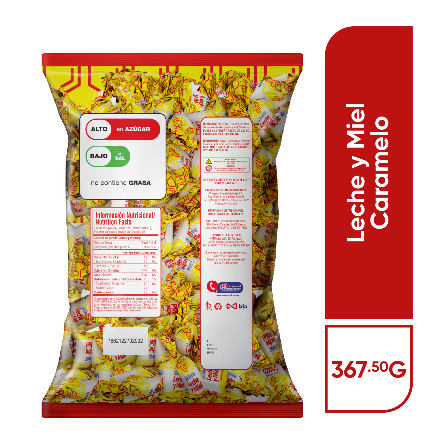 Caramelos Con Relleno LA UNIVERSAL 367 G