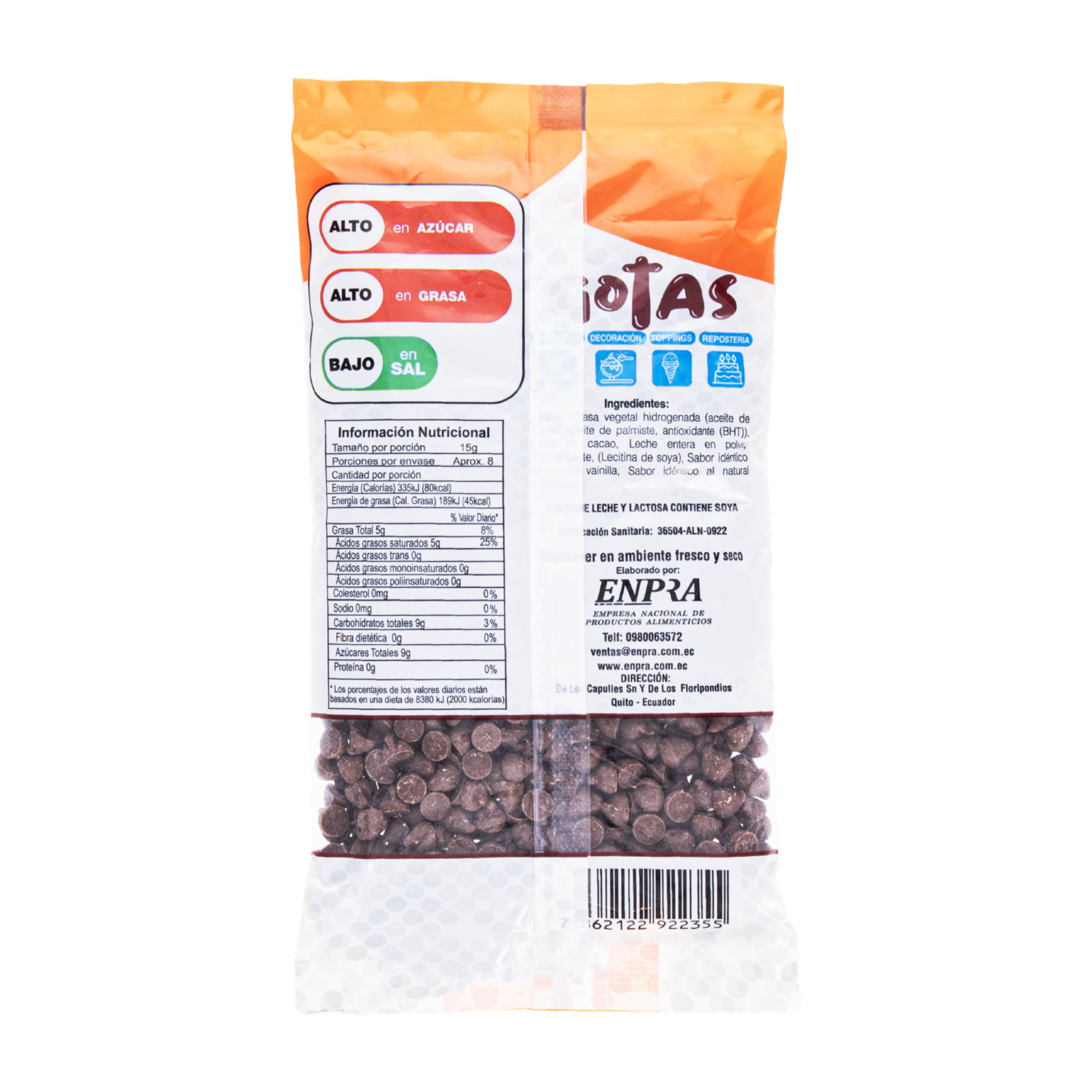Chocolate Repostero  En Gotas KRASH 130 G