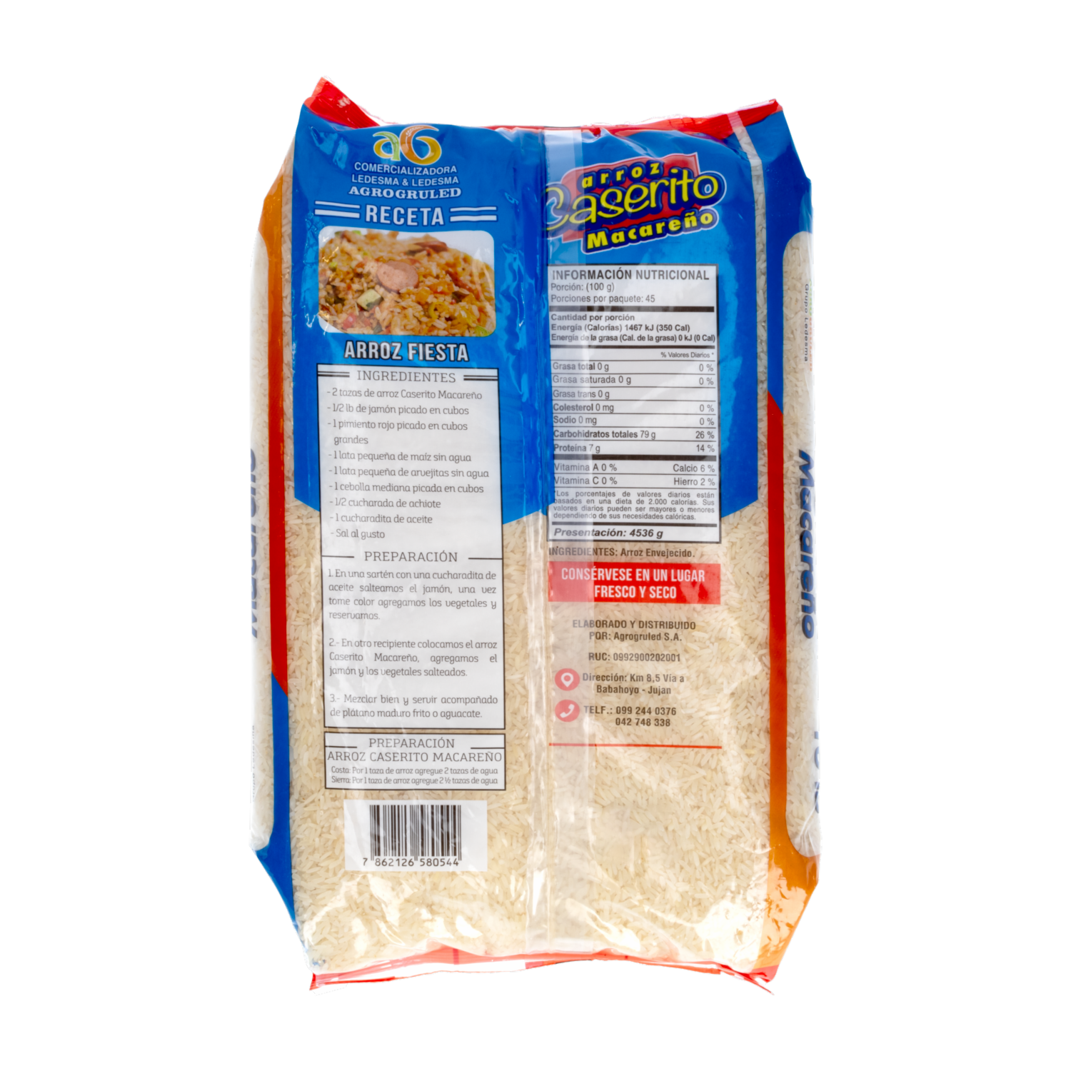 Arroz Blanco Envejecido CASERITO 4535.92 G