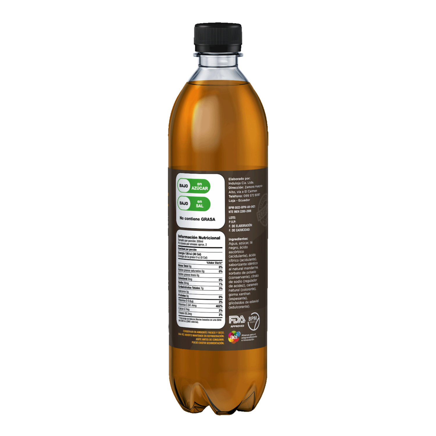 Té Frio Negro Con Mandarina FORESTEA 400 Ml