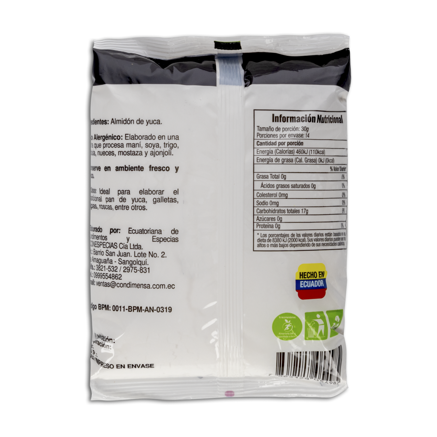 Almidón De Yuca EL ARTESANAL 420 G