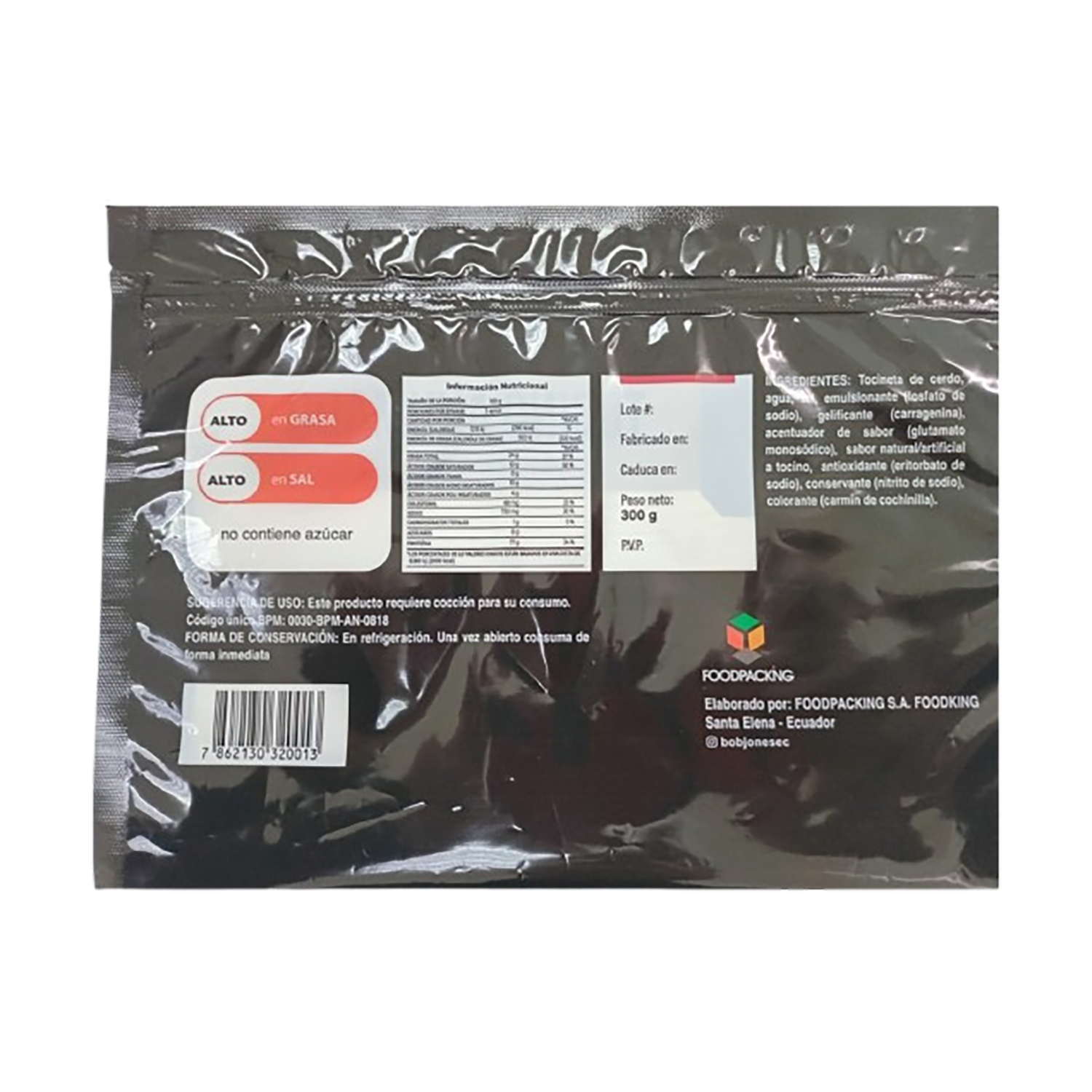 Tocino Ahumado BOB JONES 300 G