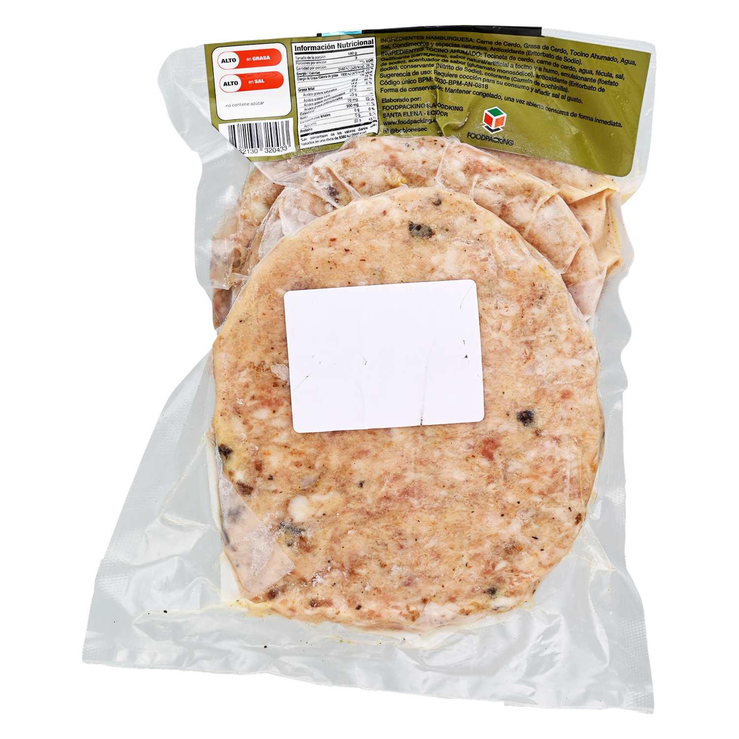 Hamburguesas Matambre Con Tocino BOB JONES X 3 Uds