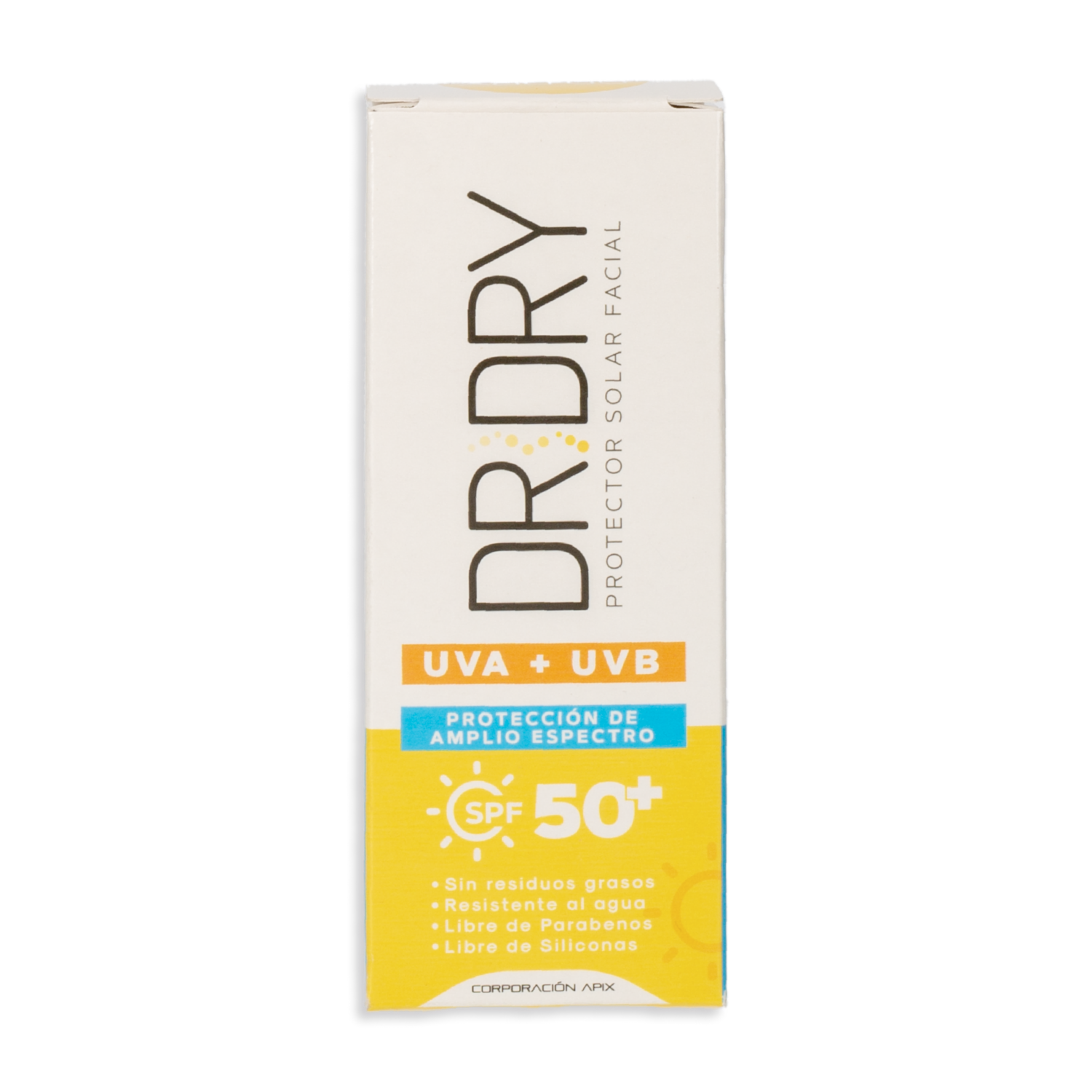 Protector Solar Para Rostro SPF 50 Para Todo Tipo De Piel DR.DRY 60 G