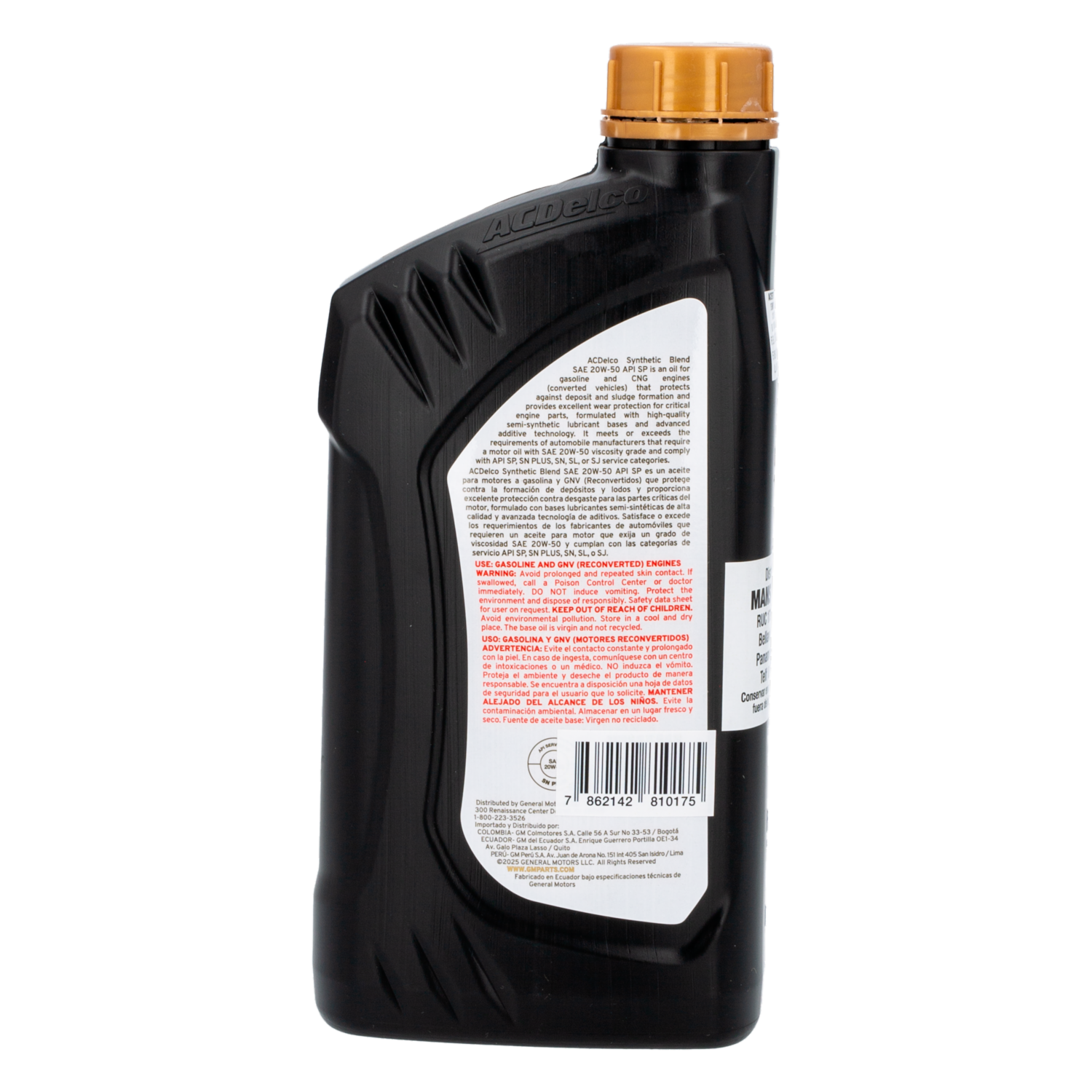Aceite Para Auto 20W50 Sp Semisintético AC DELCO 1 Galón