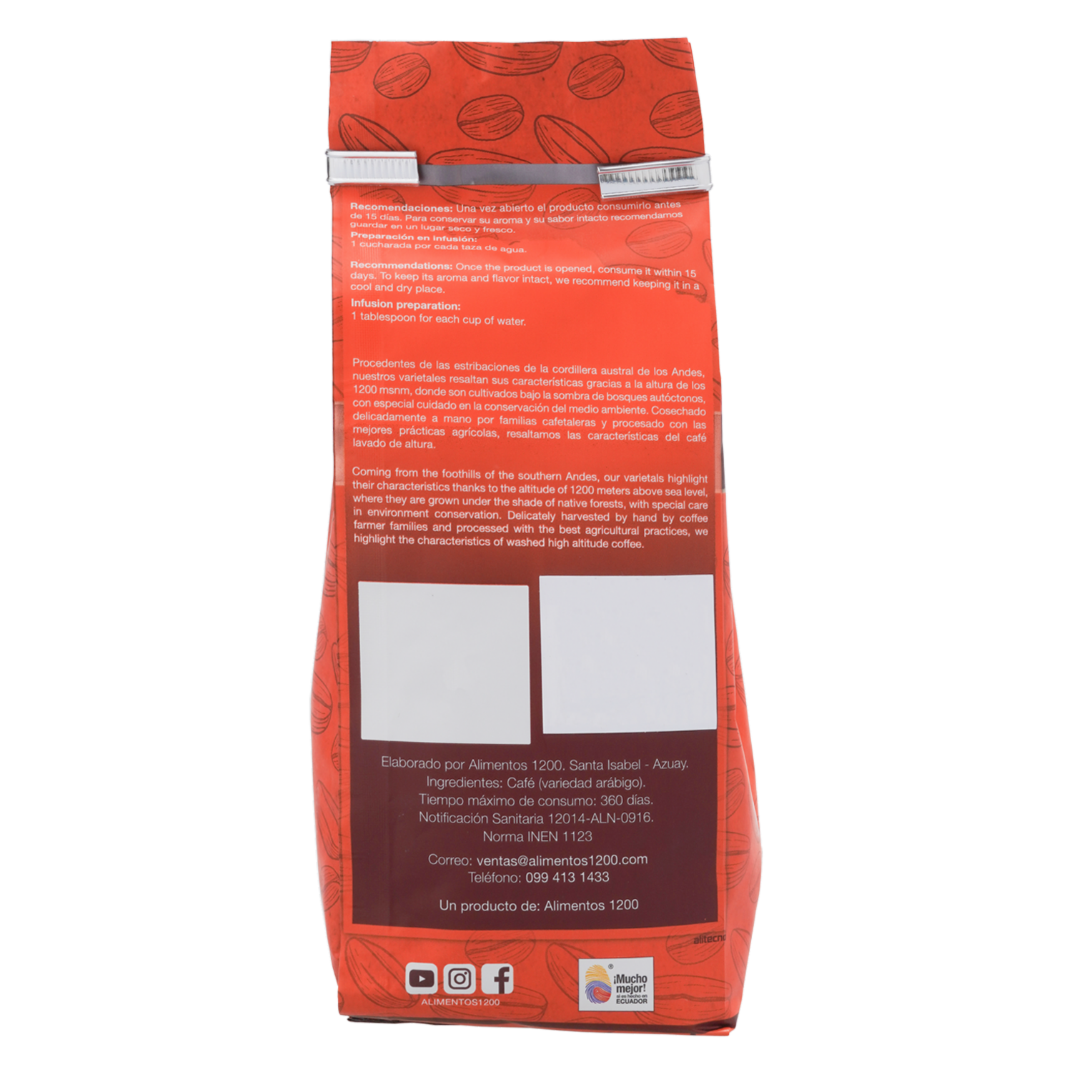 Café En Grano Tostado Yunguilla 1200 340 G