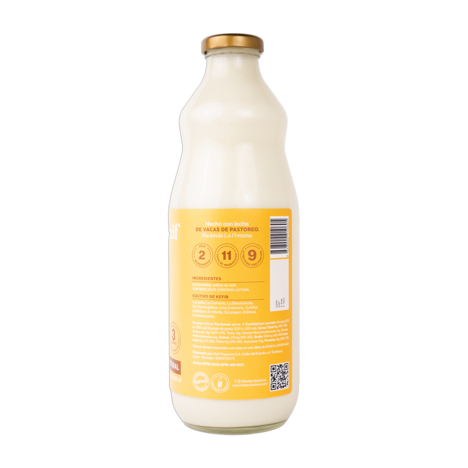 Kéfir Poder Probiótico Sabor Natural KEIF 1000 Ml