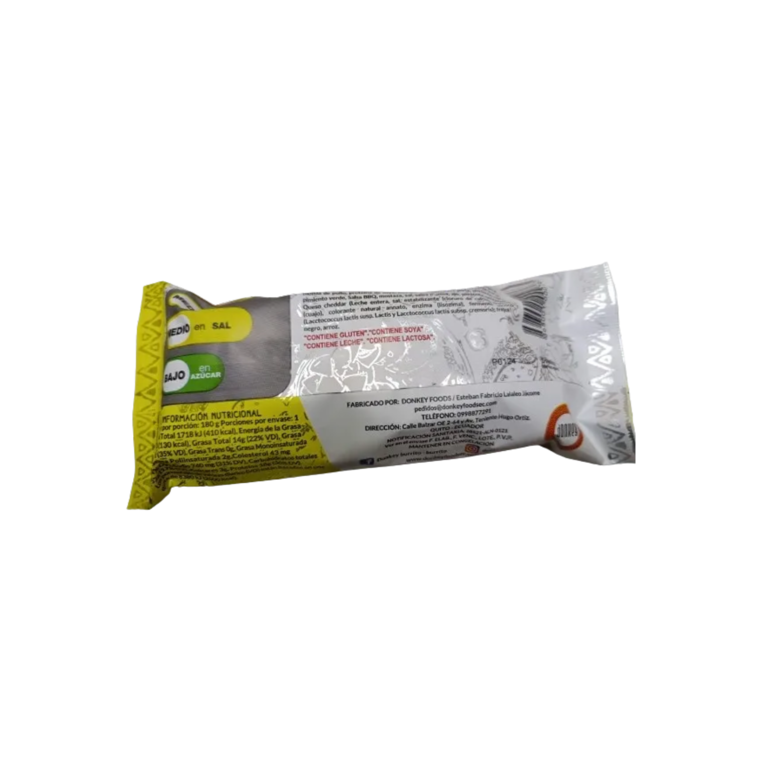 Burrito De Pollo Bbq Congelado DONKEY 180 G