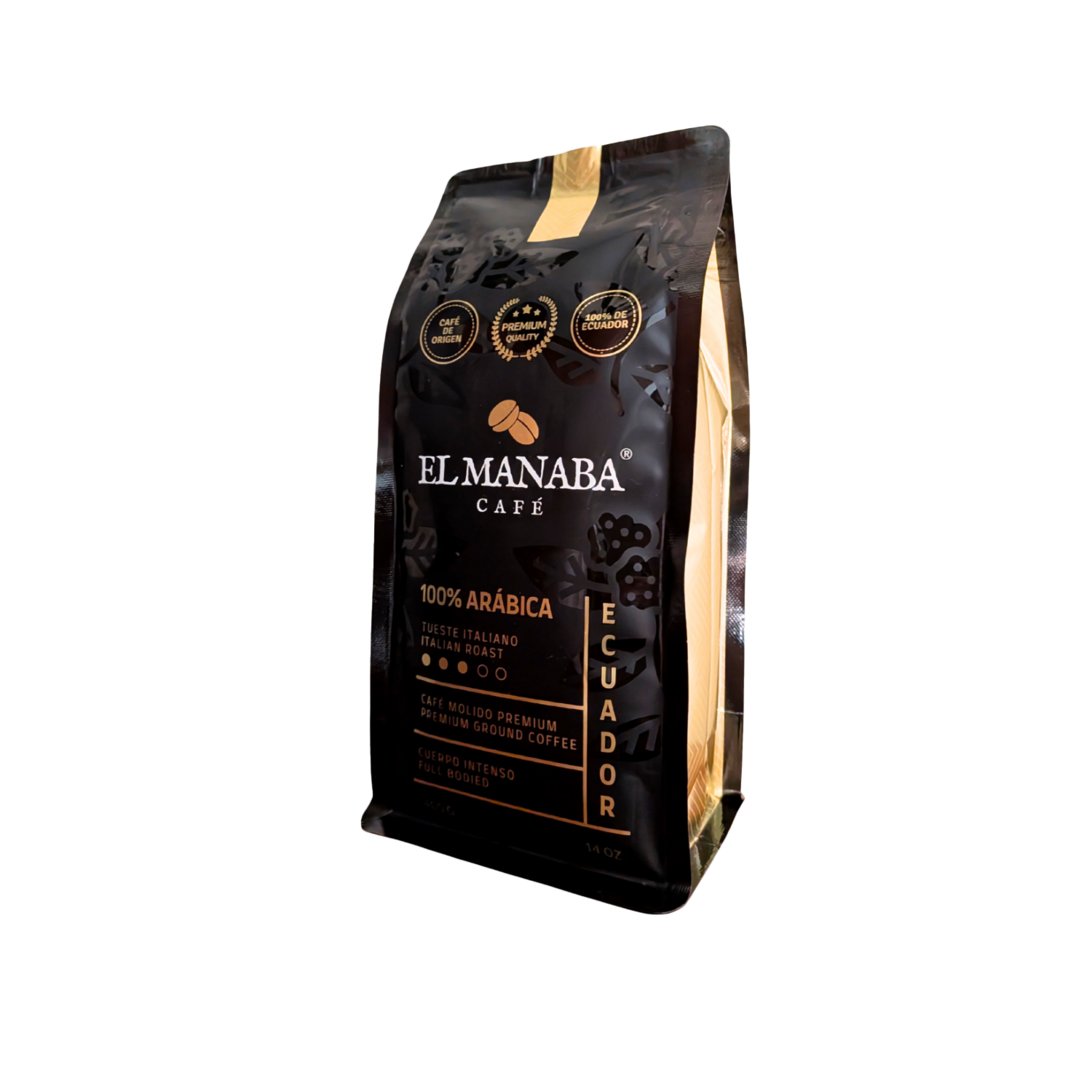 Café Tostado Y Molido 100% Arábica EL MANABA 400 G