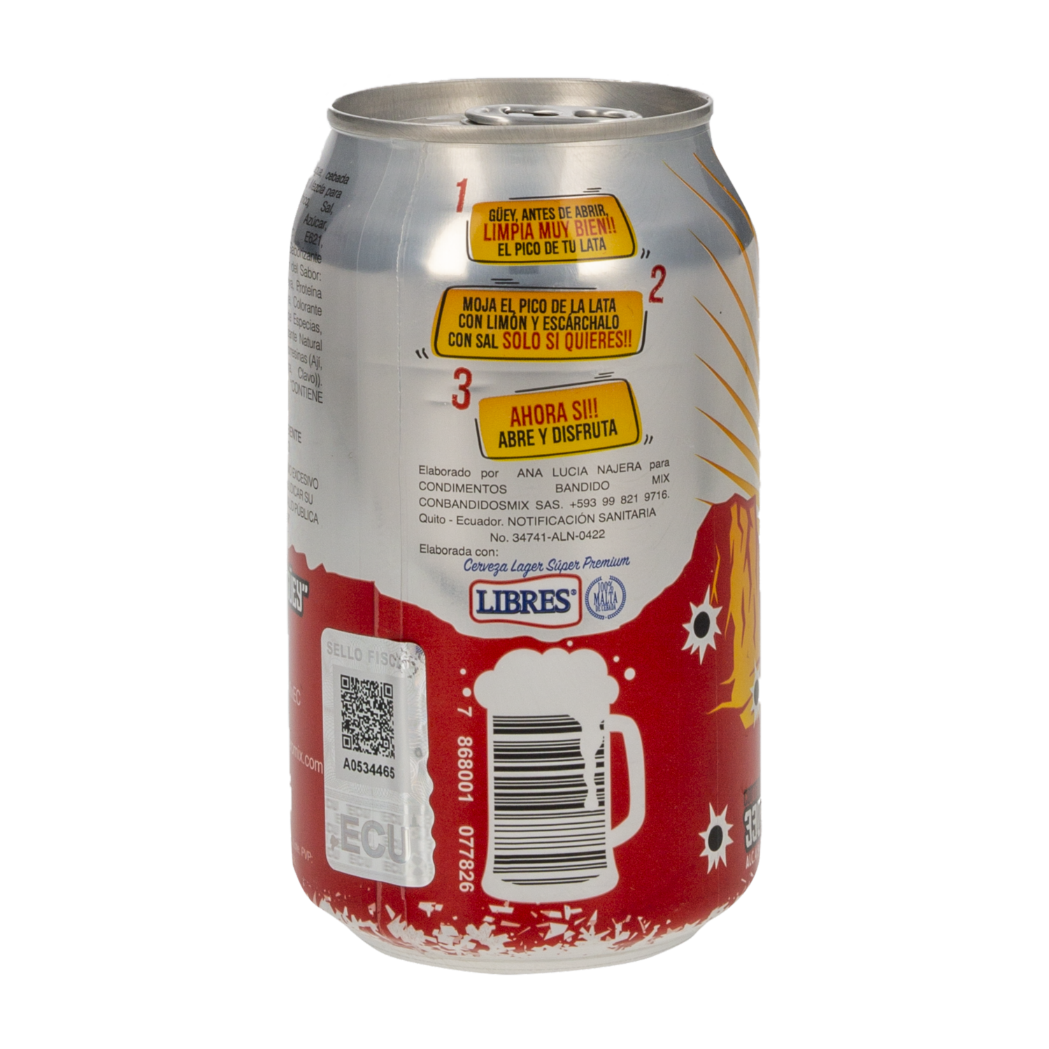 Michelada Lista En Lata BANDOLERO MIX 330 ML