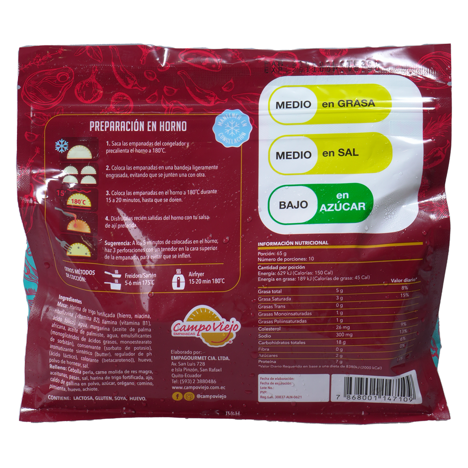 Empanadas Chilena De Carne CAMPO VIEJO 650 g